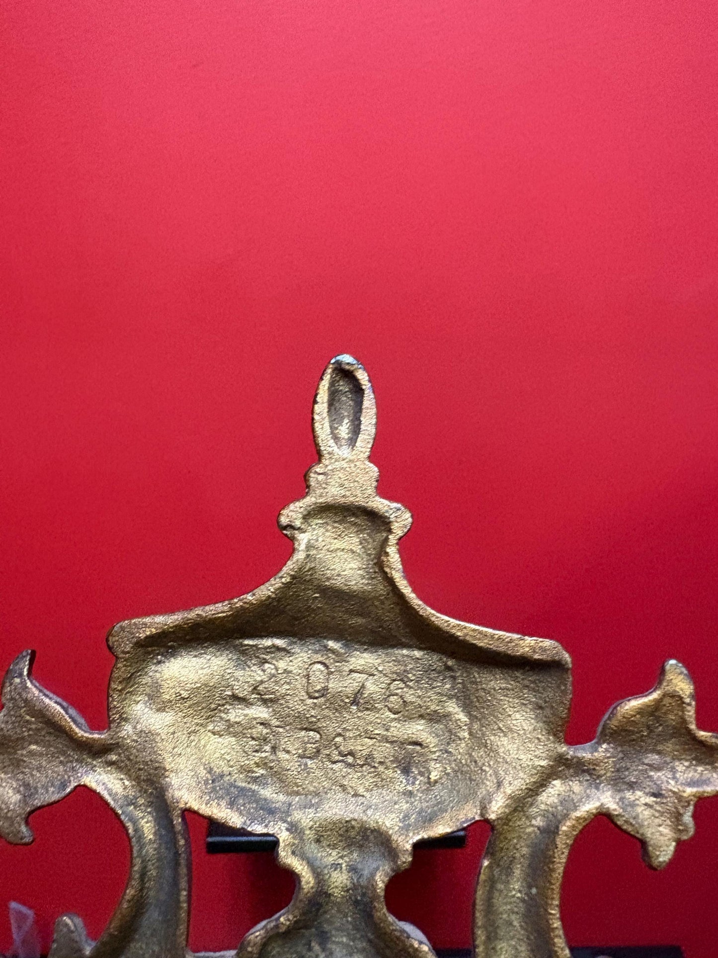 Amazing antique 19 century gilded metal ornate frame  outside 16 x 9 1/2 and inside 12 x 4“  wow - so many uses