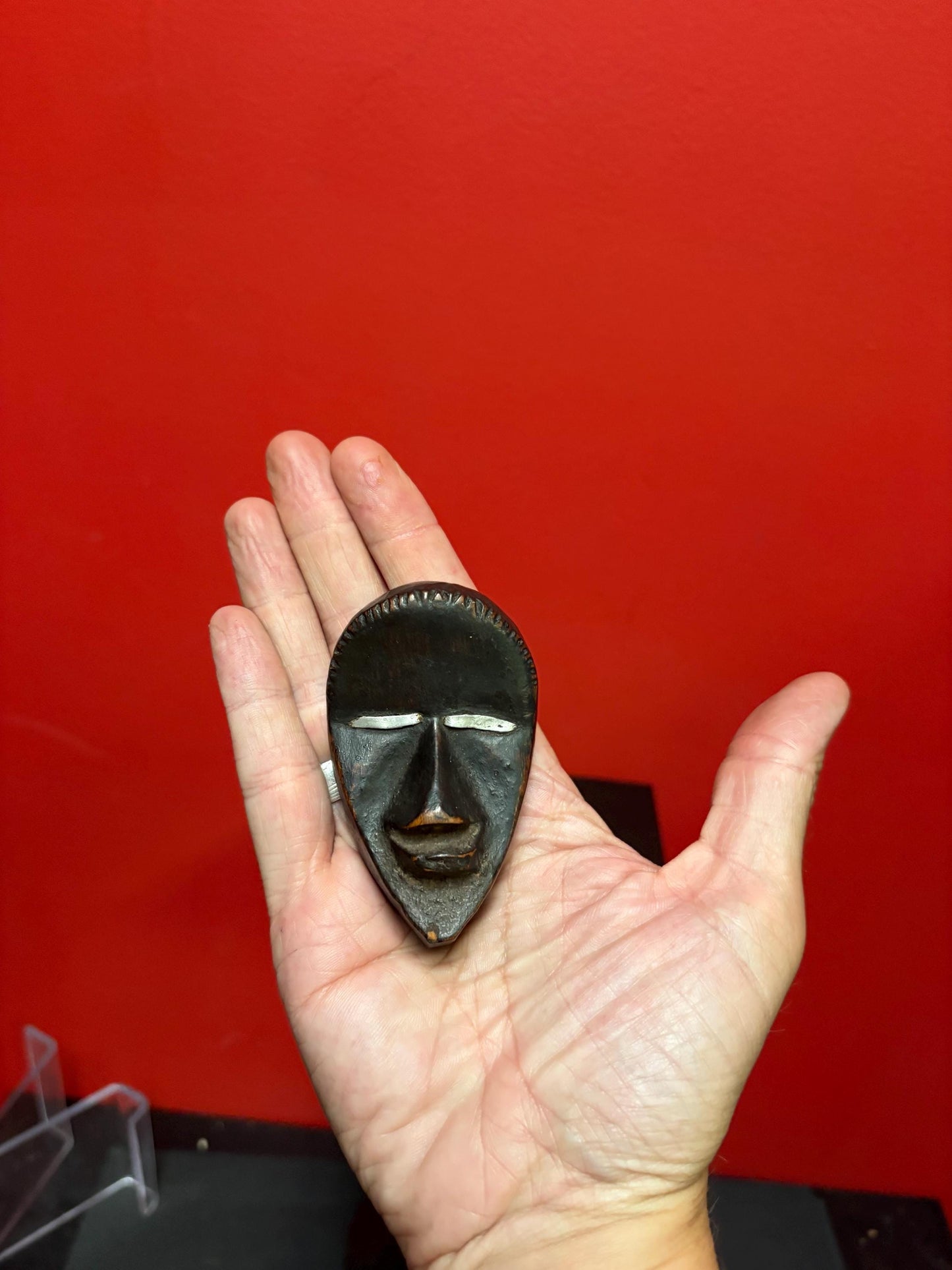 Beautiful 3 inch African antique miniature Dan mask  amazing size and quality - great value and great gift
