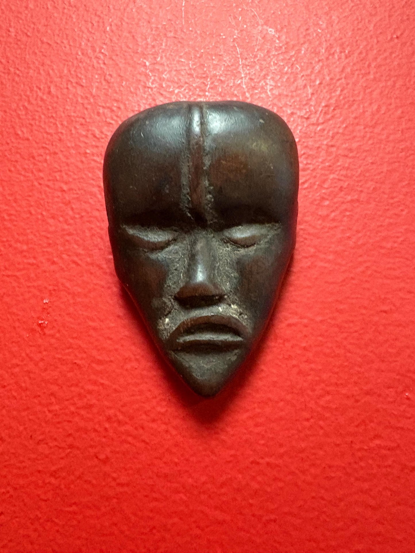Beautiful 3 inch African antique miniature Dan mask  amazing size and quality - great value and great gift - ready to hang
