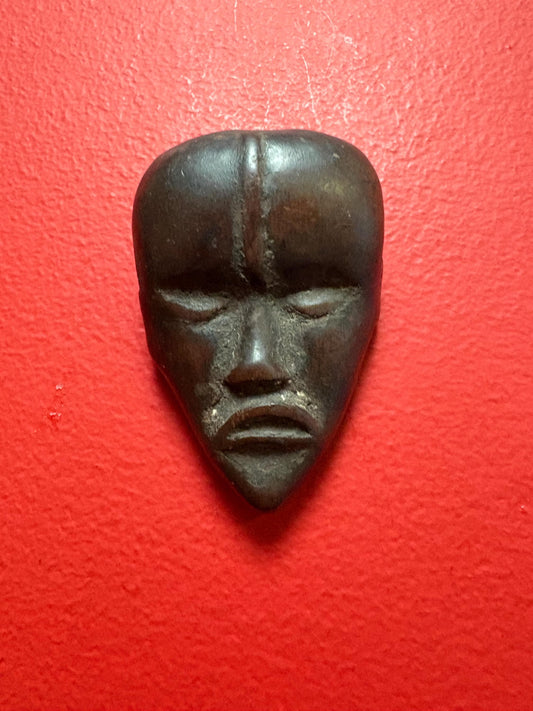 Beautiful 3 inch African antique miniature Dan mask  amazing size and quality - great value and great gift - ready to hang