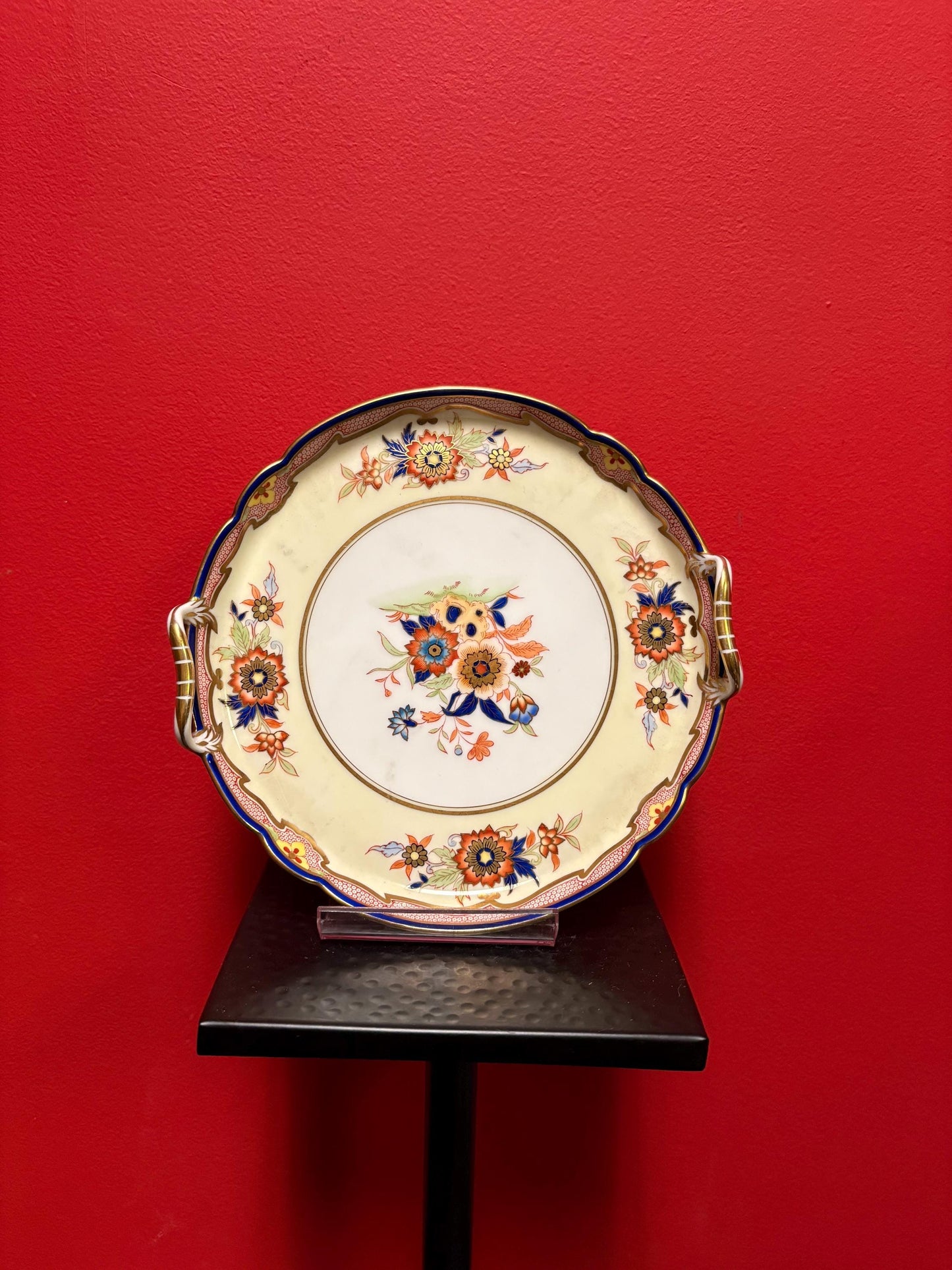 Antique pristine Japanese Noritake China cake plate   9 inches across  beautiful piece