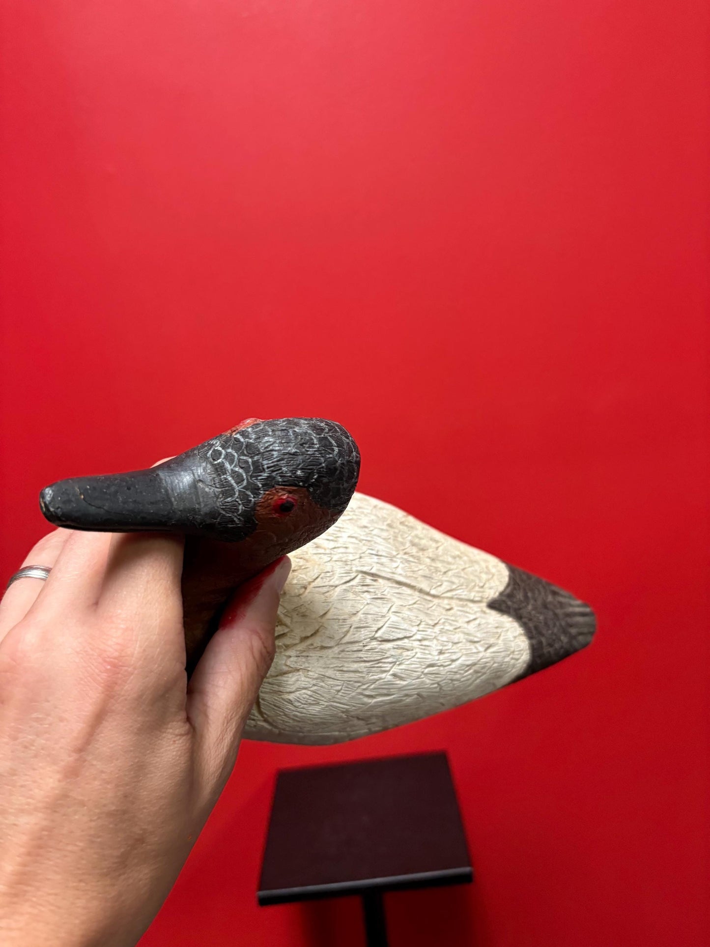 Beautiful 1970s Canadian wood signed duck - great colours and detail  good value and perfect gift