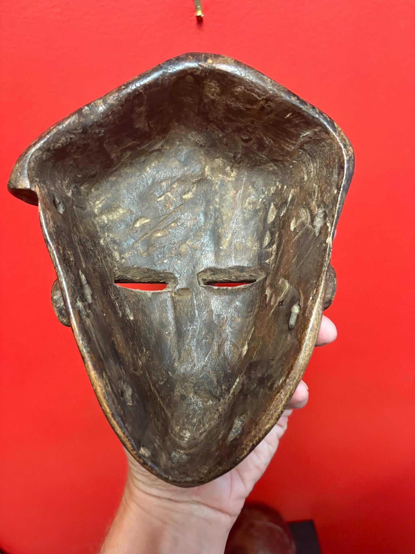 Beautiful antique African Liberia DAN mask 8 x 5 1/2 wide  great condition ready to hang