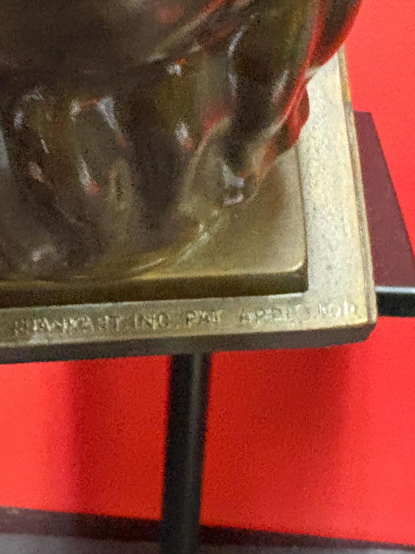 Stunning art deco 1920s 7 inch tall bronze statue of a womans head made by Frank Art New York  wonderful detail  amazing gift