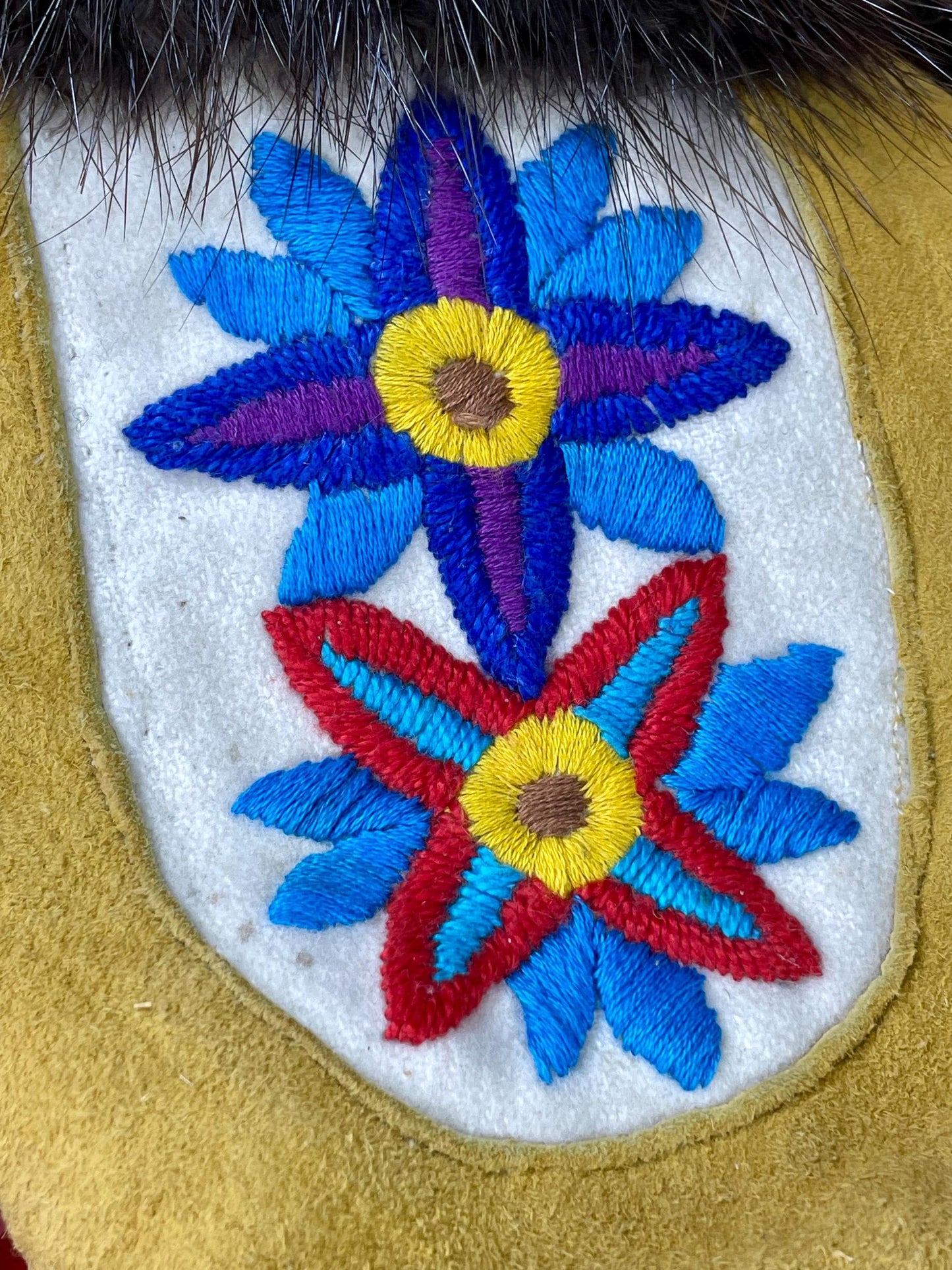 Indigenous First Nations Leather Embroidered Moccasins
