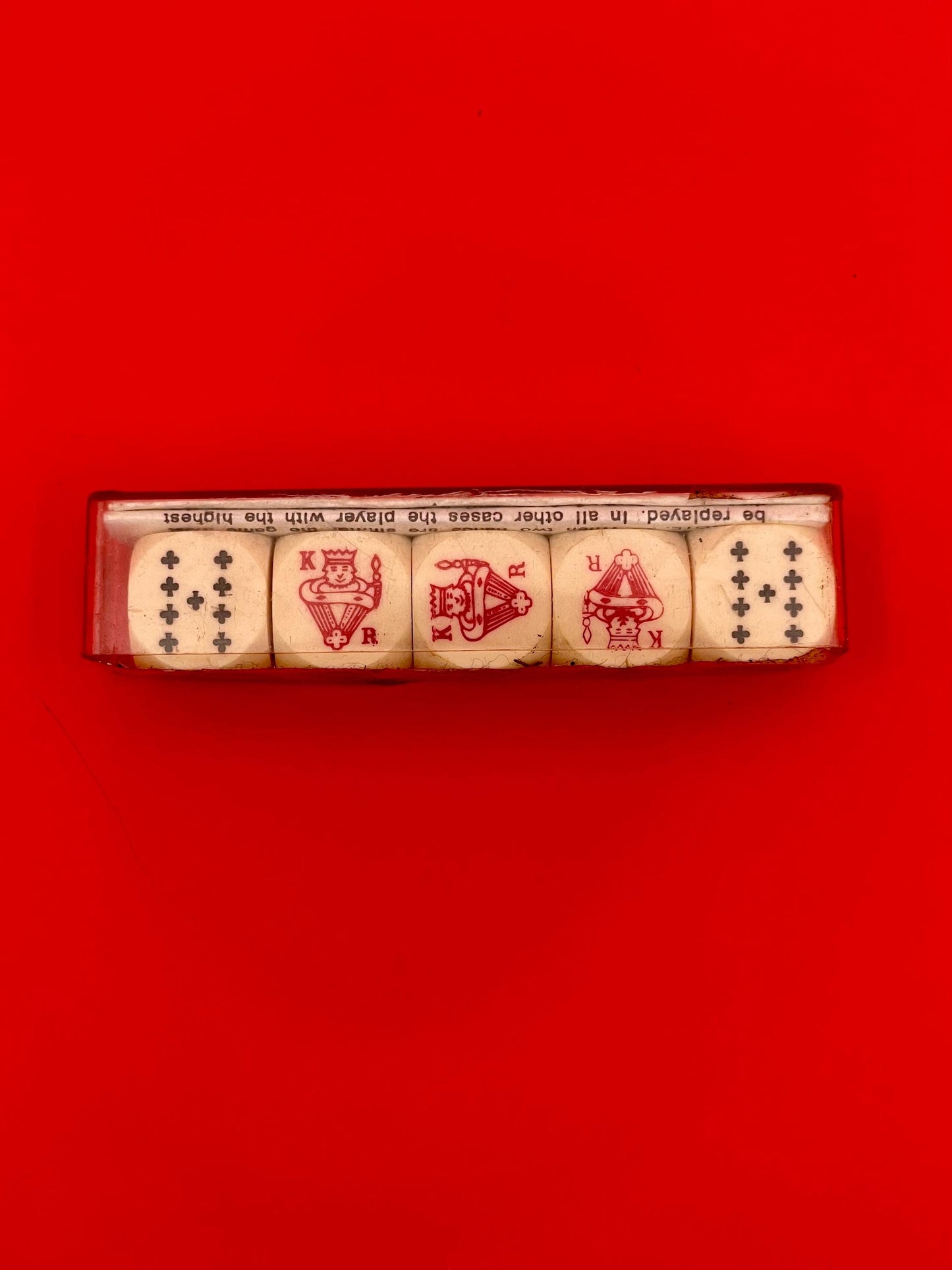 Vintage French Poker Dice Game  Jeu du Poker dAs