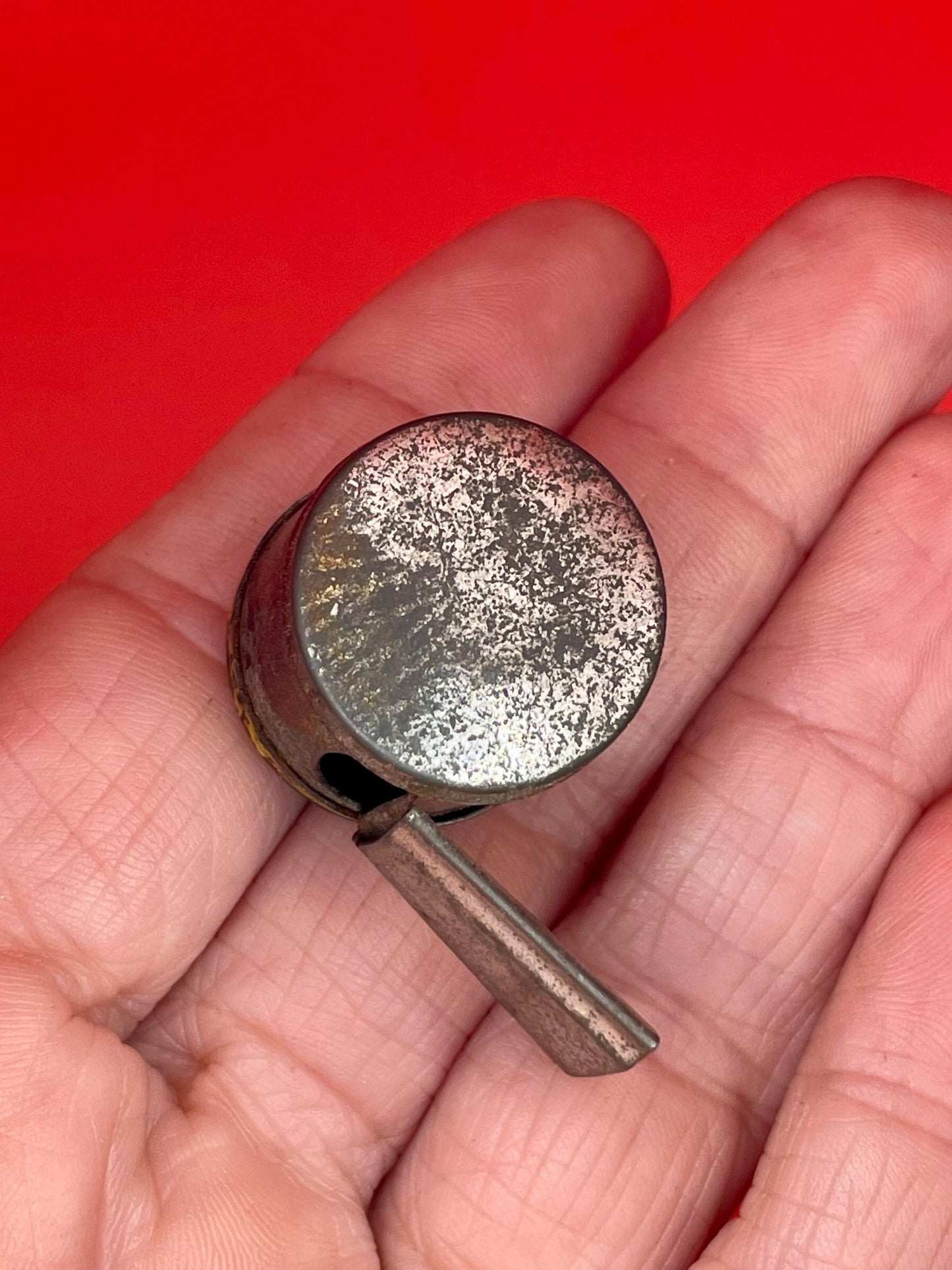 Vintage Metal Whistle with American Flag Design