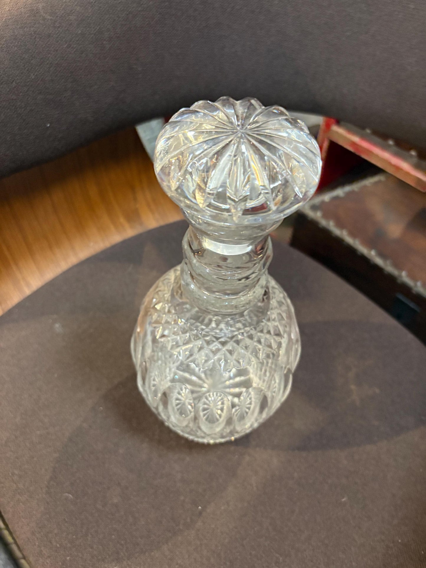 Beautiful 19 century cut crystal decanter in perfect condition  great gift and ready to use  wow price