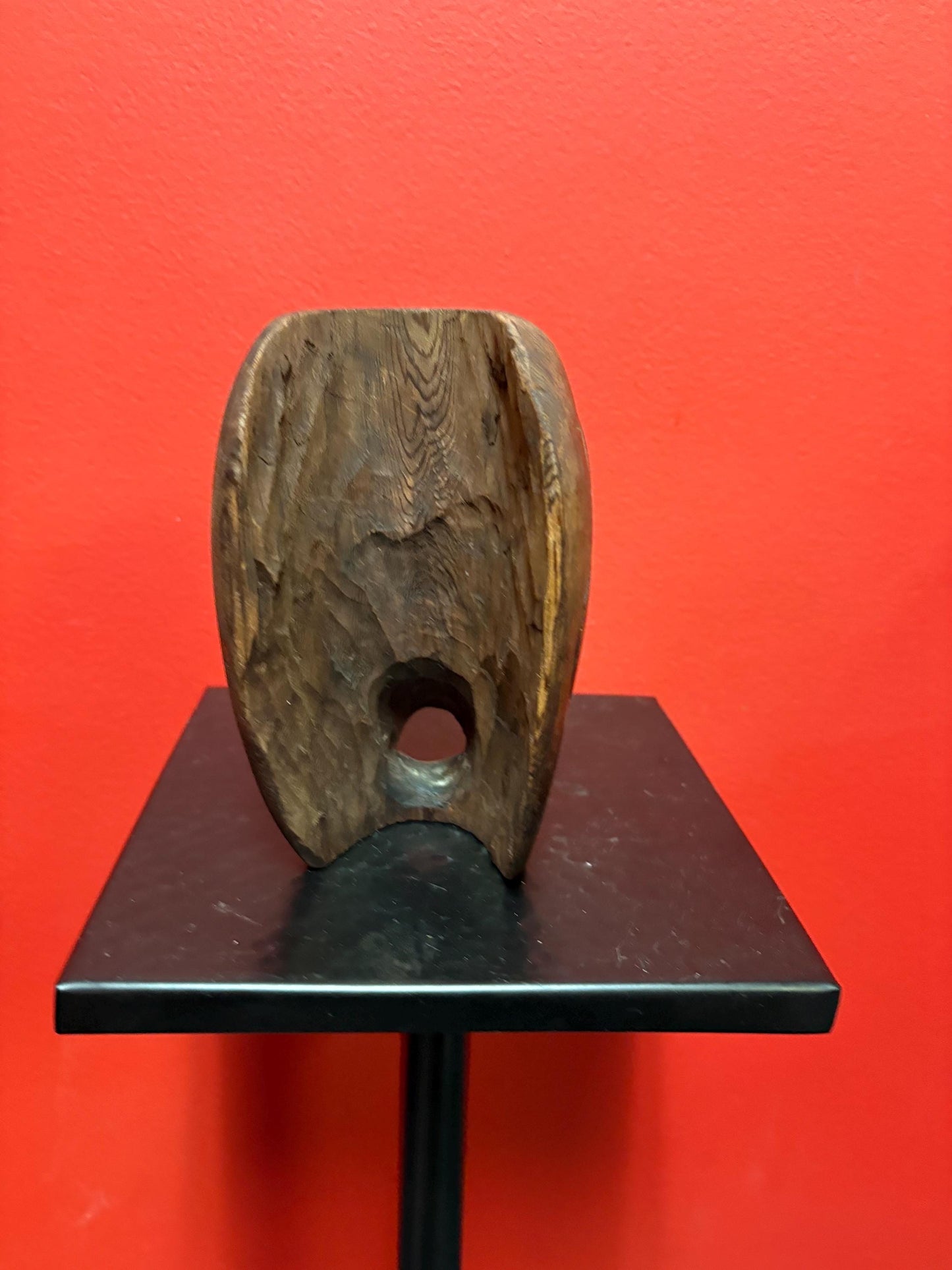 Beautiful indigenous first nations Pacific Northwest coast 6 inch tall and signed vintage cedar mask - great detail