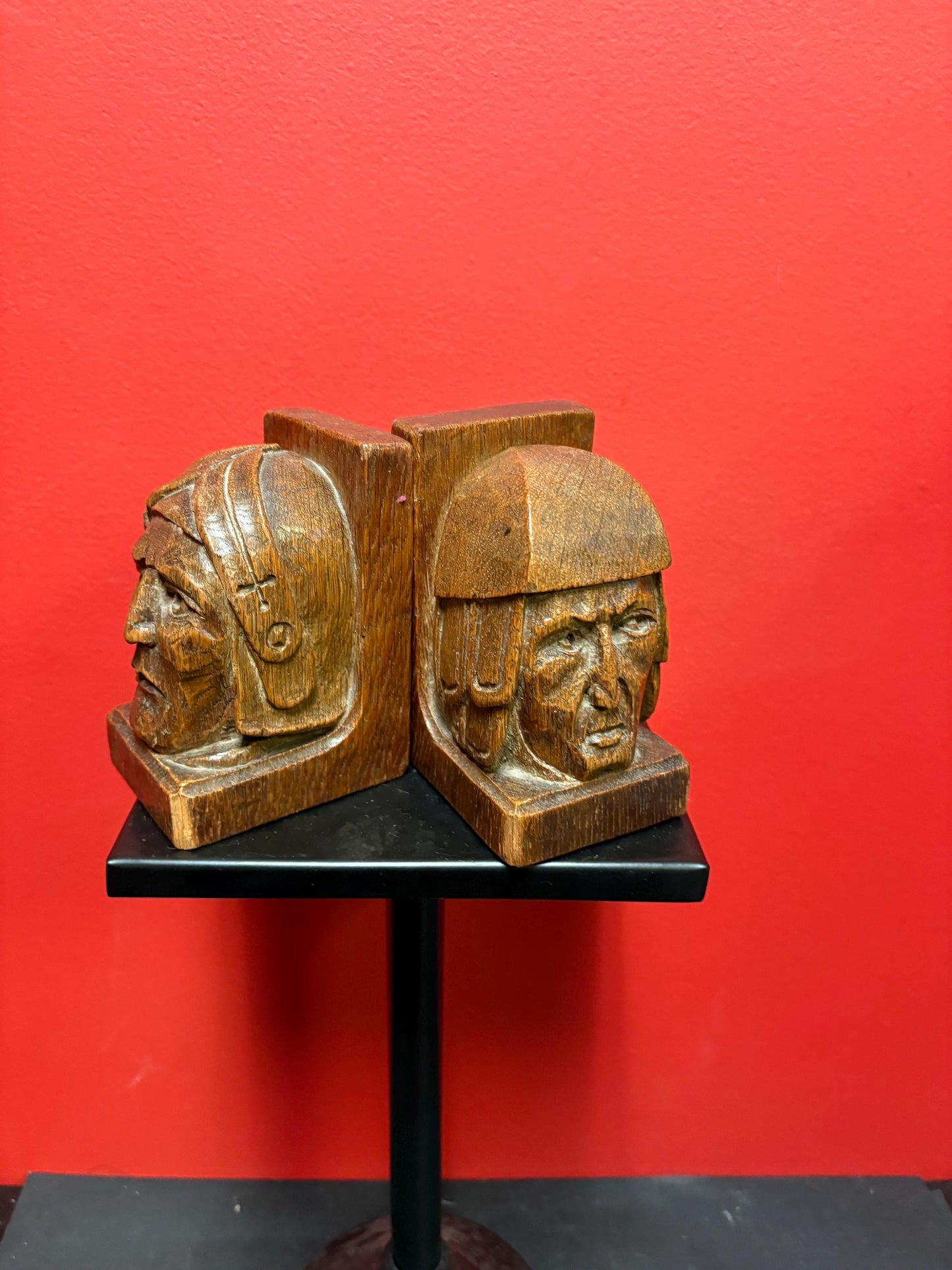 Beautiful 5 inch indigenous  first Nations antique bookends  great detail - perfect gift