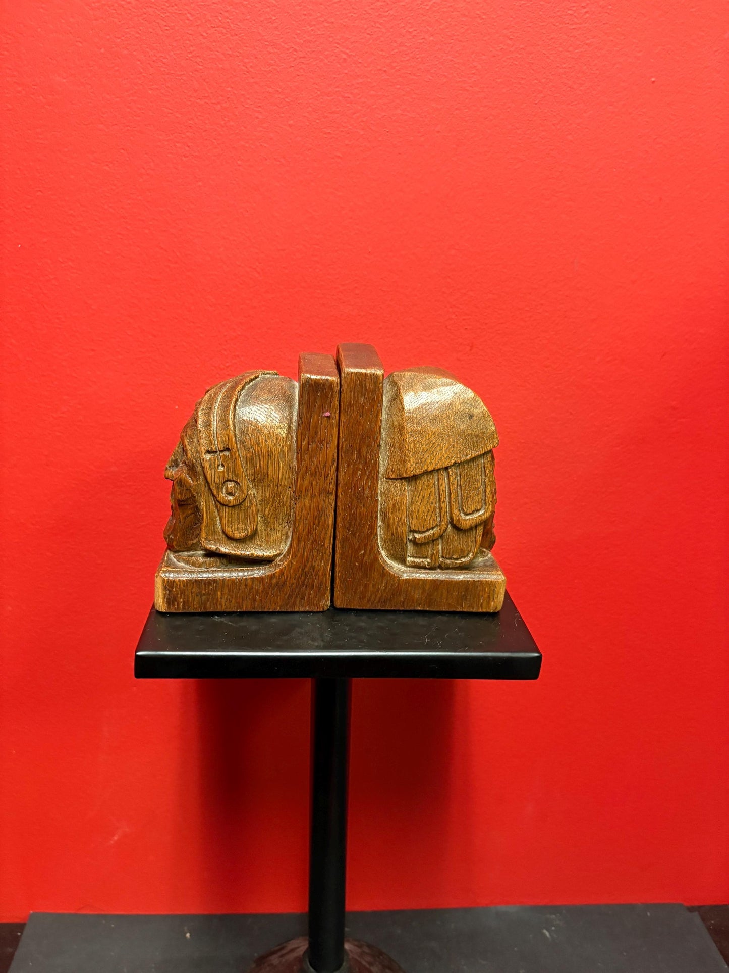 Beautiful 5 inch indigenous  first Nations antique bookends  great detail - perfect gift