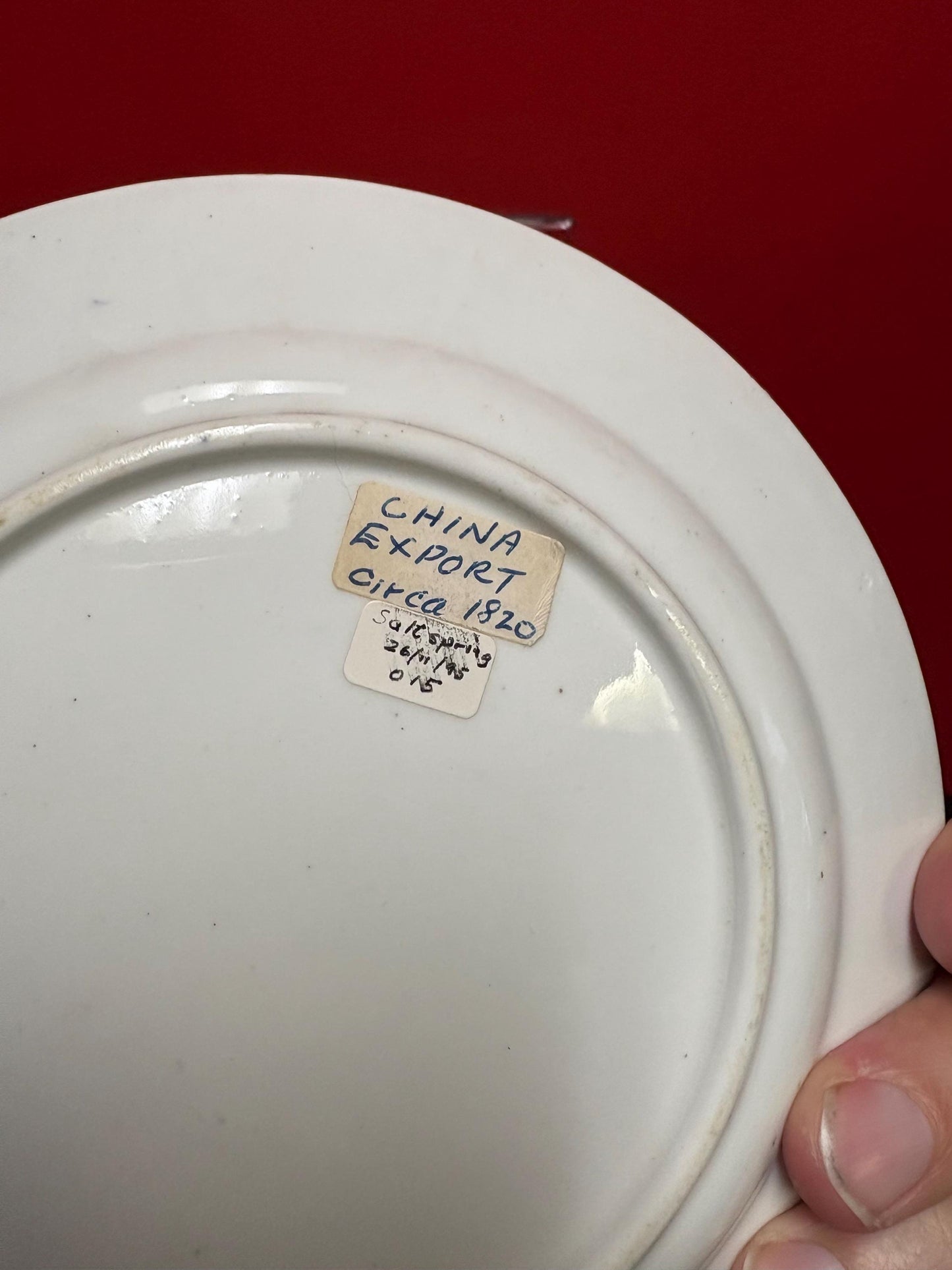 Delicious 1820s Chinese export plate in mint condition  great imagery and 7 inches across  value price