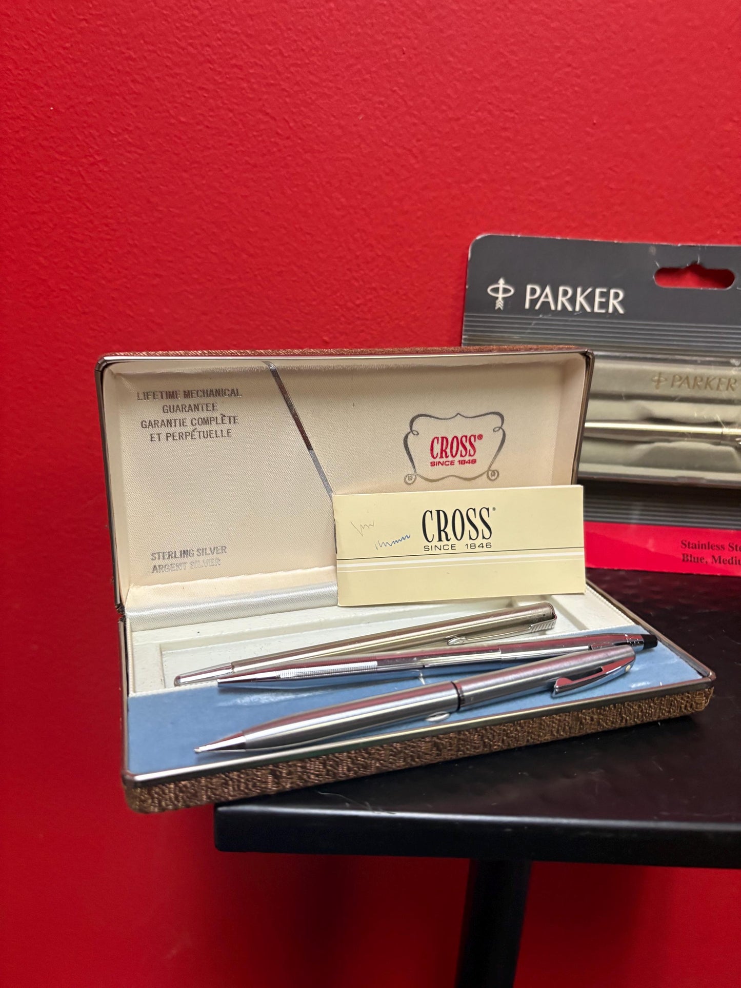 cool lot of cross and Parker pens and mechanical pencils  — as is lot — great value