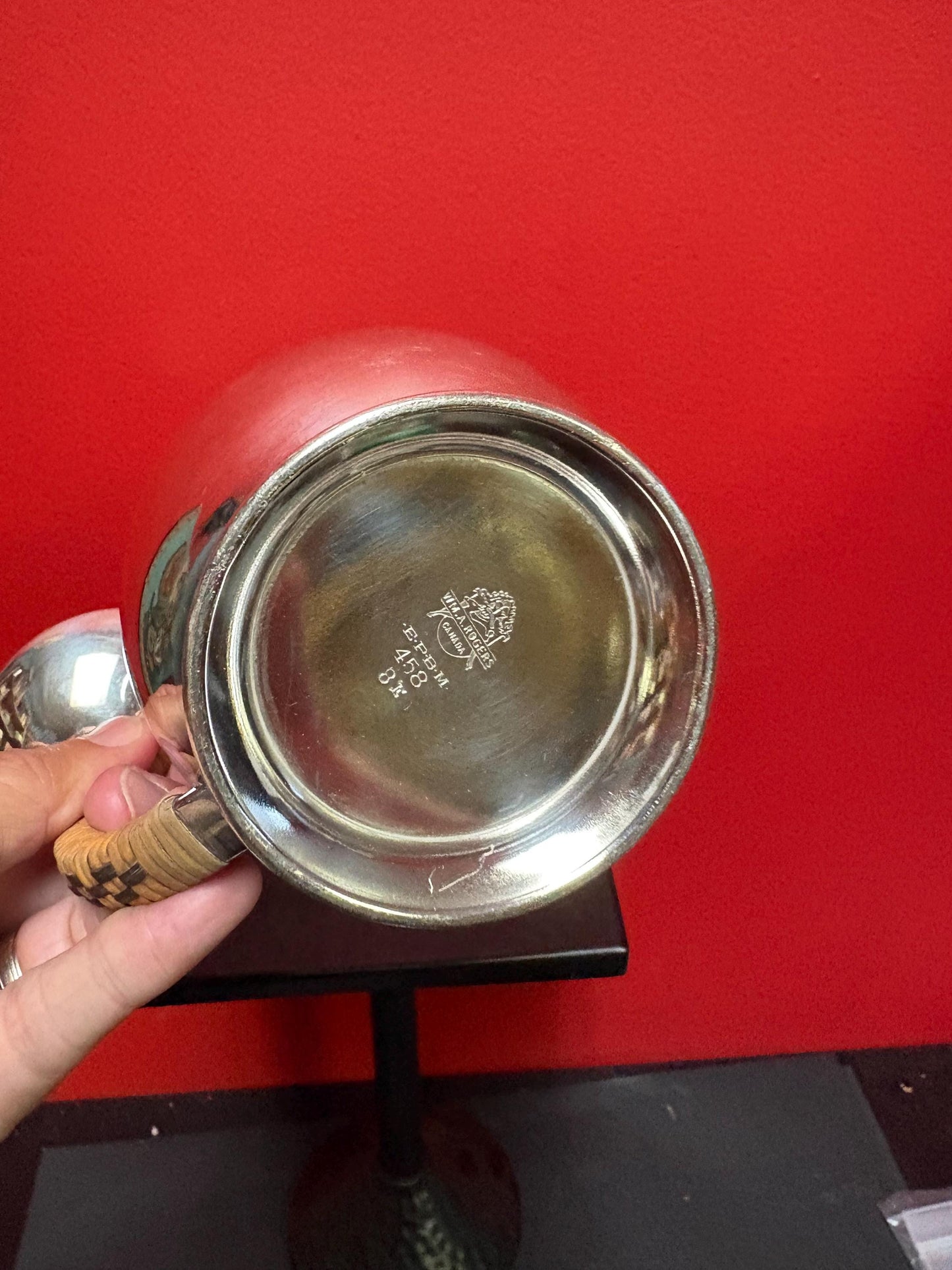 Beautiful shiny antique silver plated 8 inch tall hot water jug  ready to use your gift