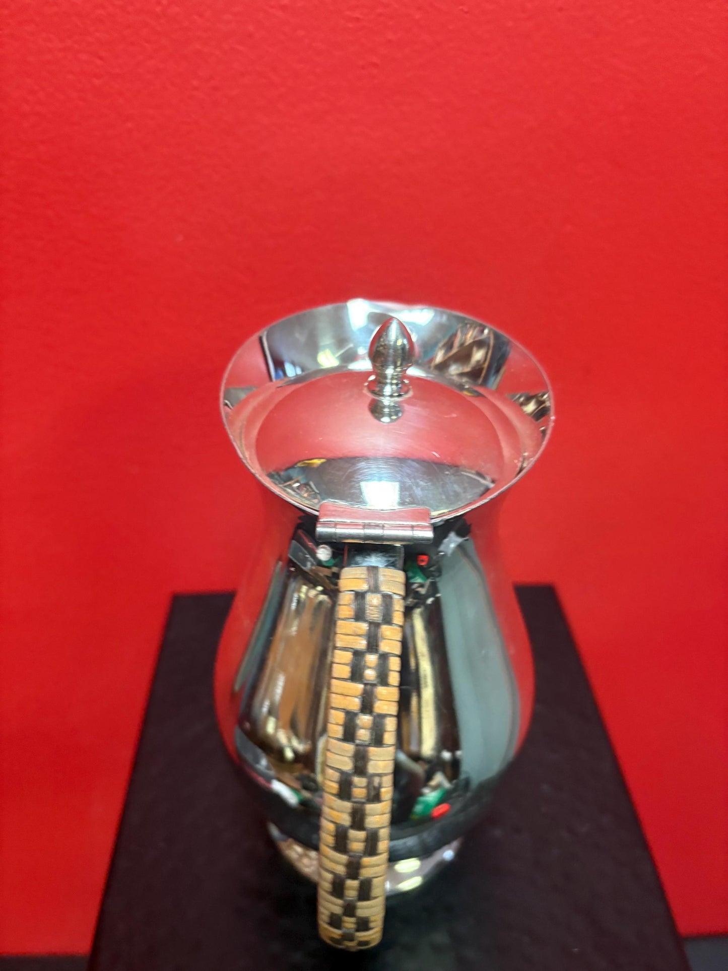 Beautiful shiny antique silver plated 8 inch tall hot water jug  ready to use your gift