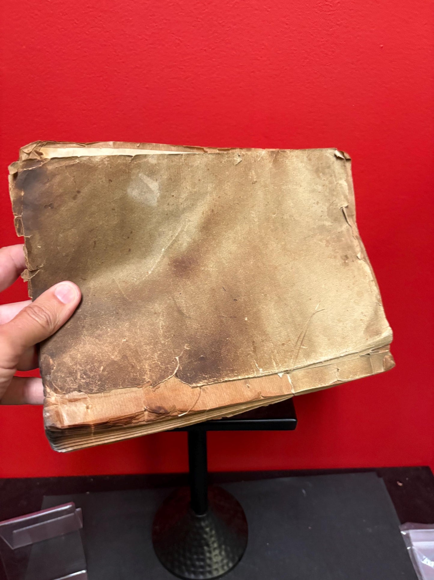 Rare Asian book of original sketches  cover trashed - very unique signed paintings - unique art book