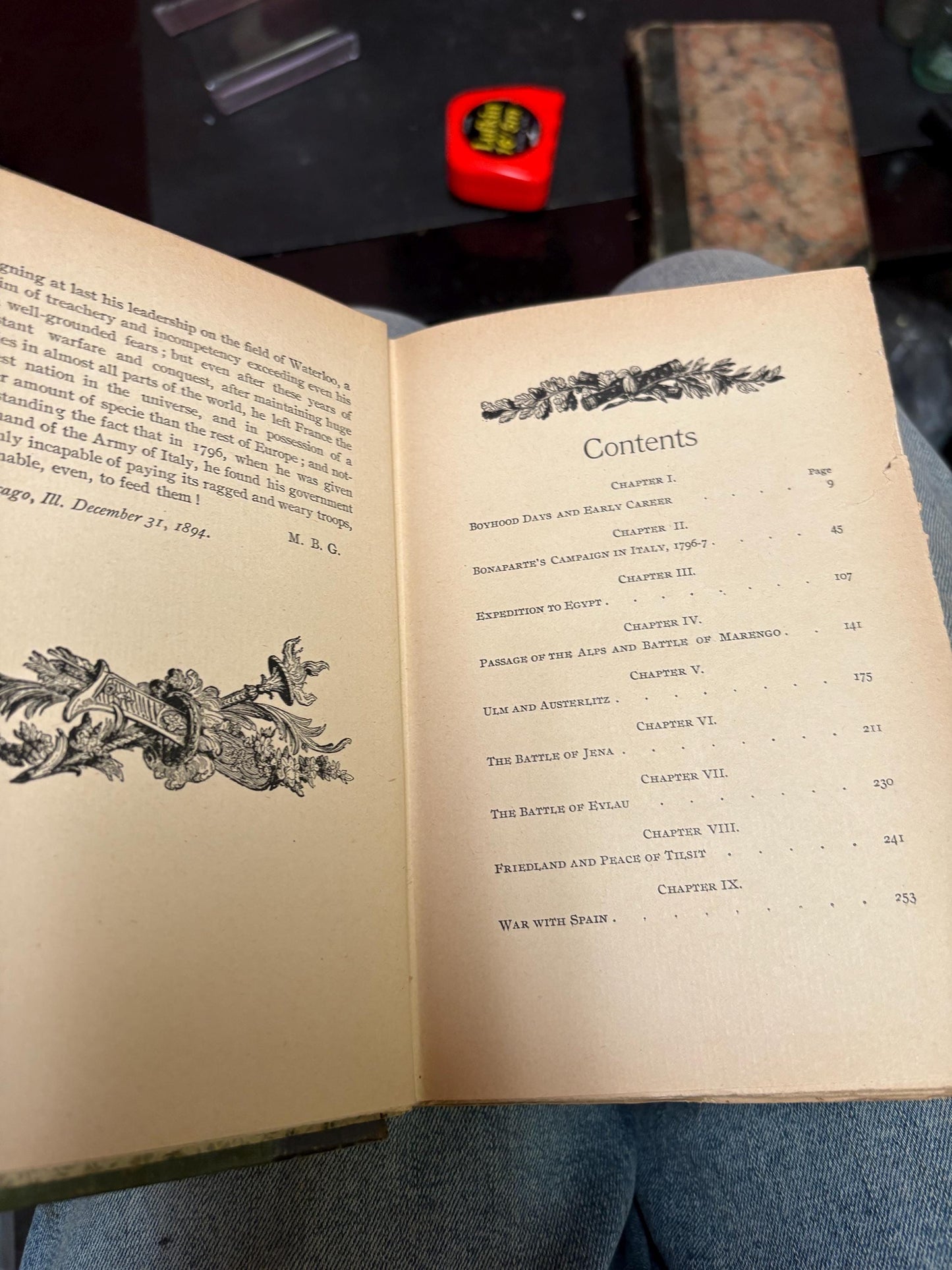 Fabulous antique copy of Napoleons military career by M B GIBBS - 1st edition 1895  good condition  spine little loose