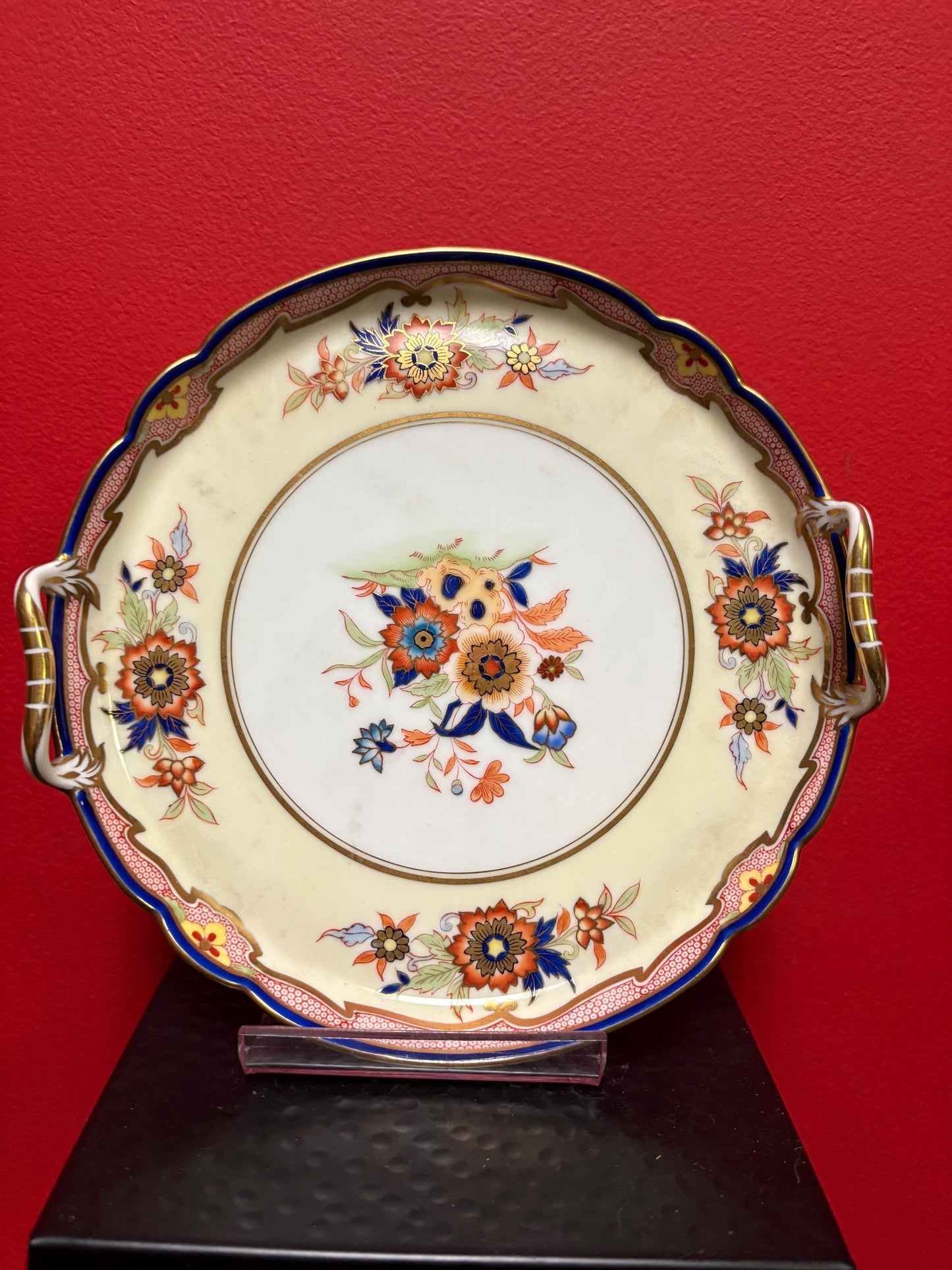 Antique pristine Japanese Noritake China cake plate   9 inches across  beautiful piece