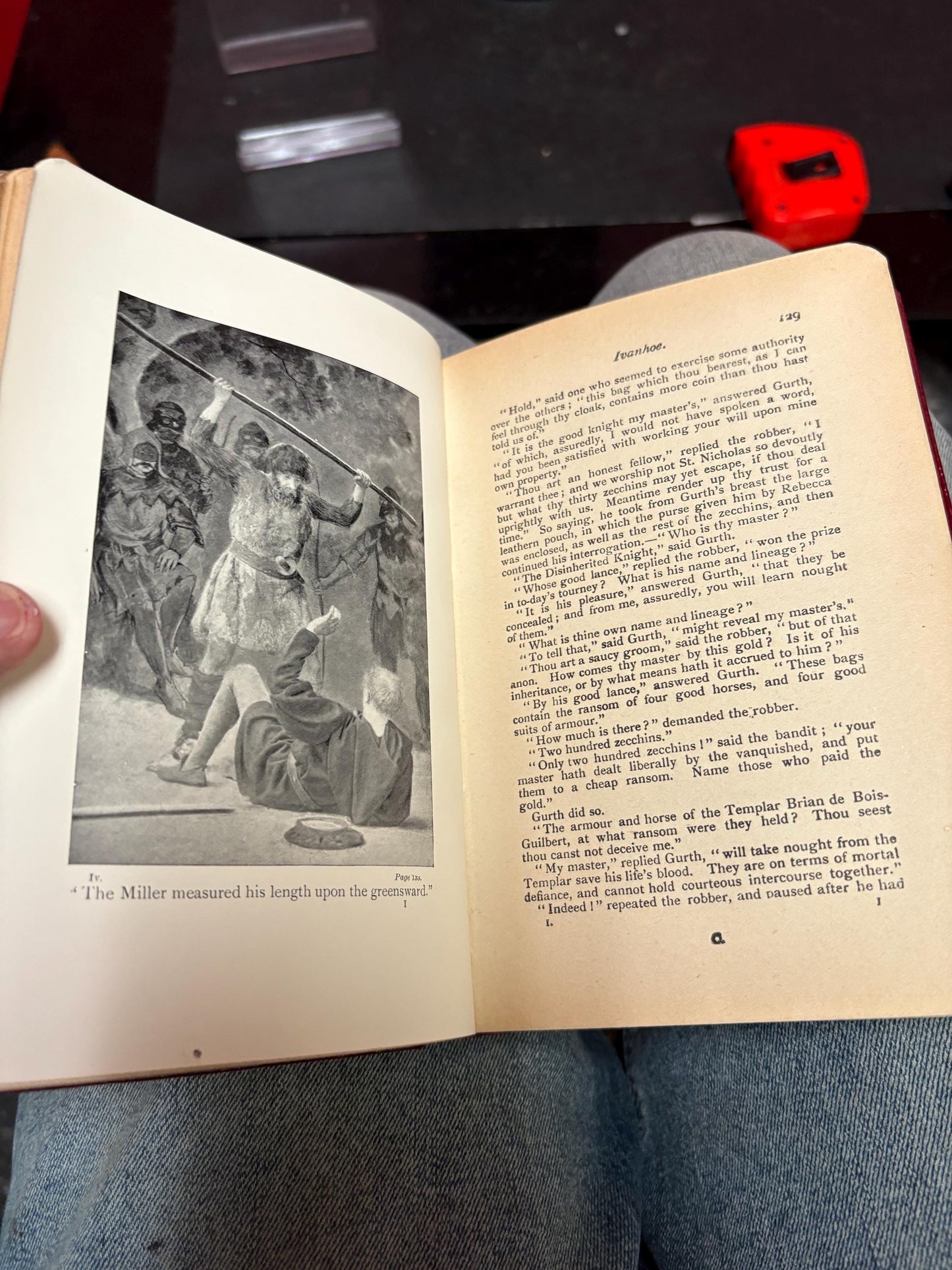 Beautiful antique leather bound edition of Ivanhoe by Walter Scott  amazing condition and great value