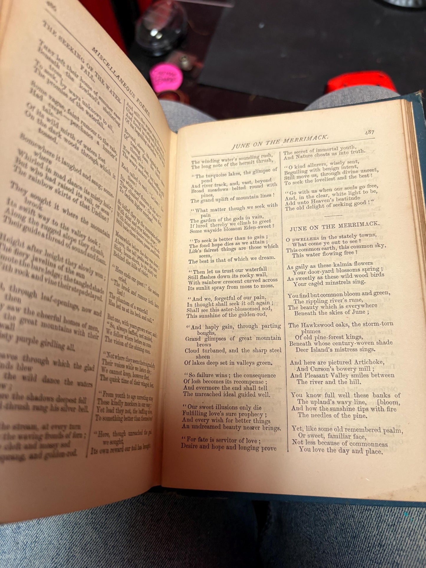 Beautiful late 19th century copy of WHITTIER poetry and notes — decent condition. Great gift.
