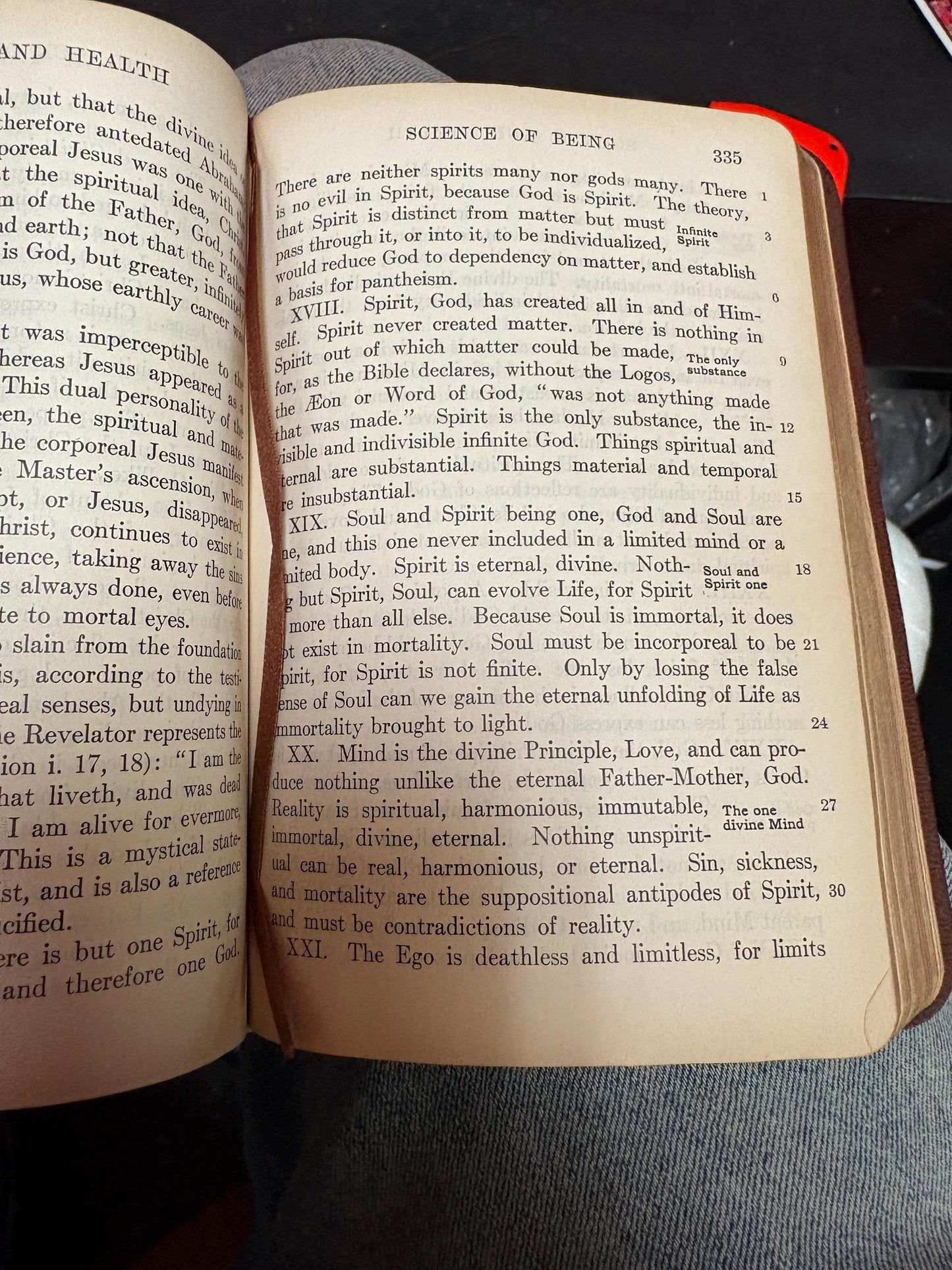 1930s science and health with the key to scriptures book in great condition - very cool info - 6 1/2 x 4 1/2 x 1“ thick