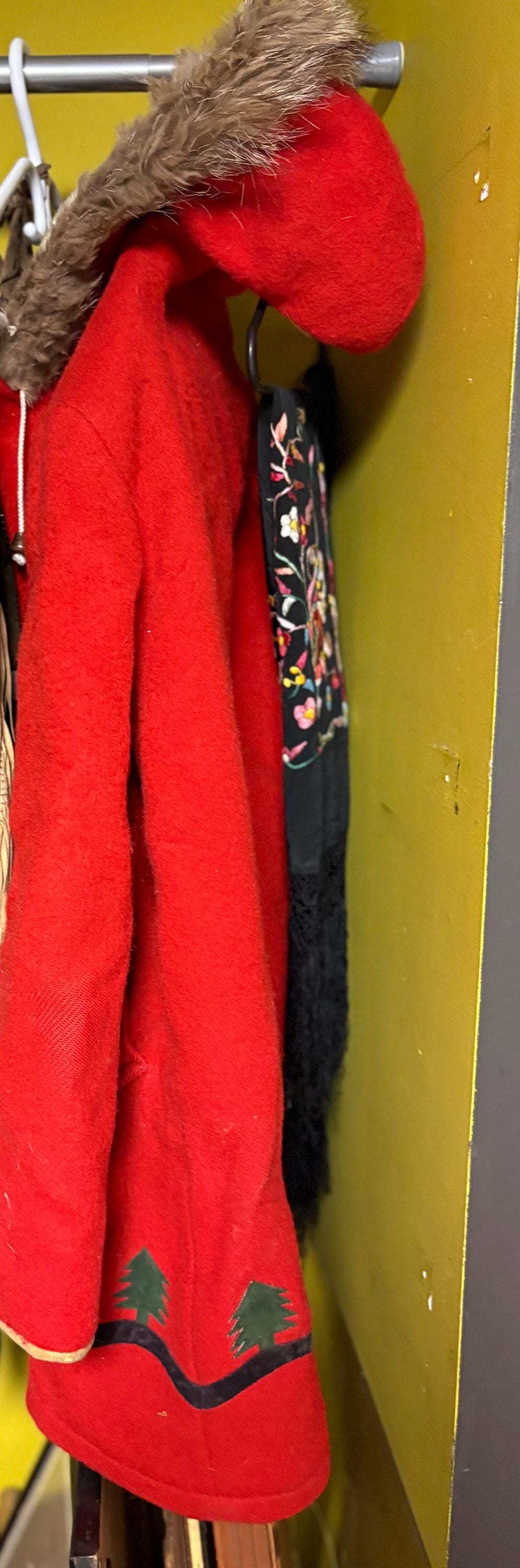 stunning vintage Hudson Bay Company wool jacket - HBC Canadian - approx 36 inches long by duty inches wide and hood 12 inches