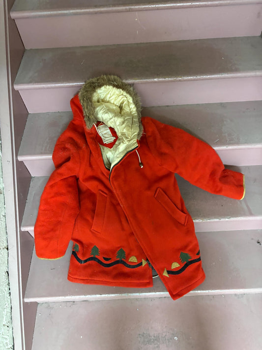 stunning vintage Hudson Bay Company wool jacket - HBC Canadian - approx 36 inches long by duty inches wide and hood 12 inches
