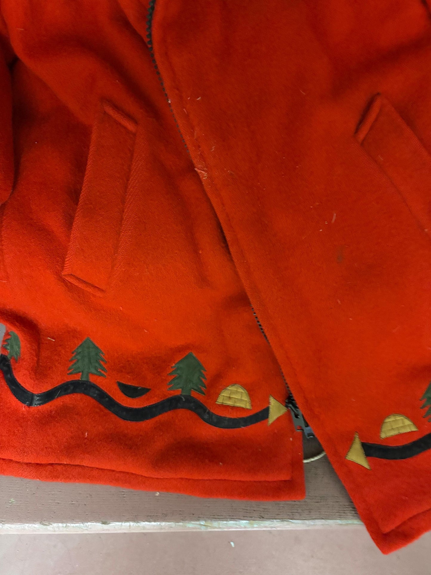 stunning vintage Hudson Bay Company wool jacket - HBC Canadian - approx 36 inches long by duty inches wide and hood 12 inches