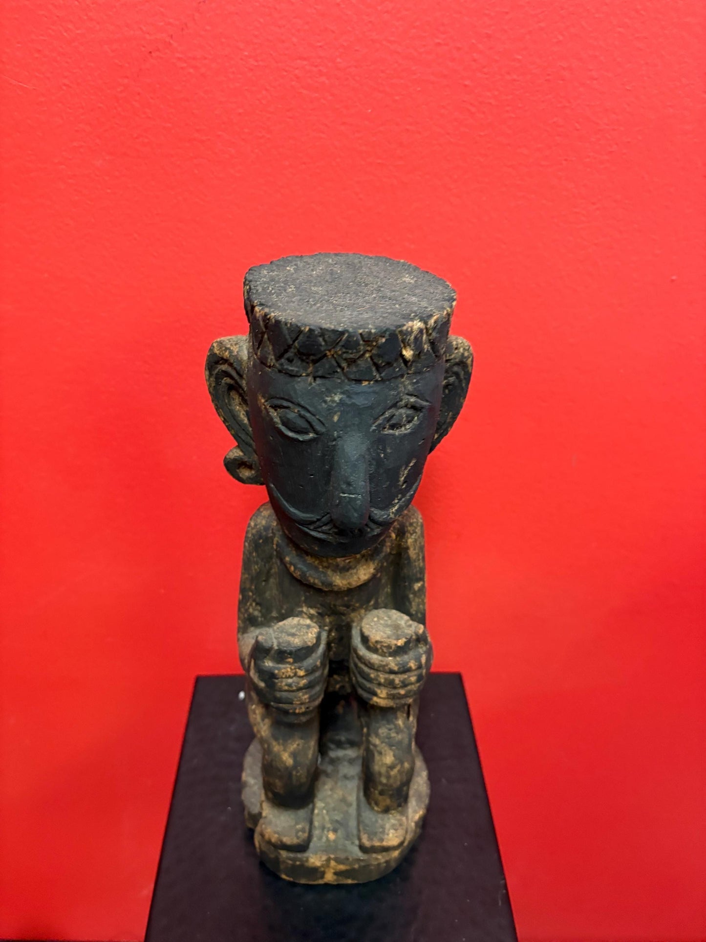 Stunning oceanic antique Museum quality, 12 inch tall statue of a man  very light weight and great detail