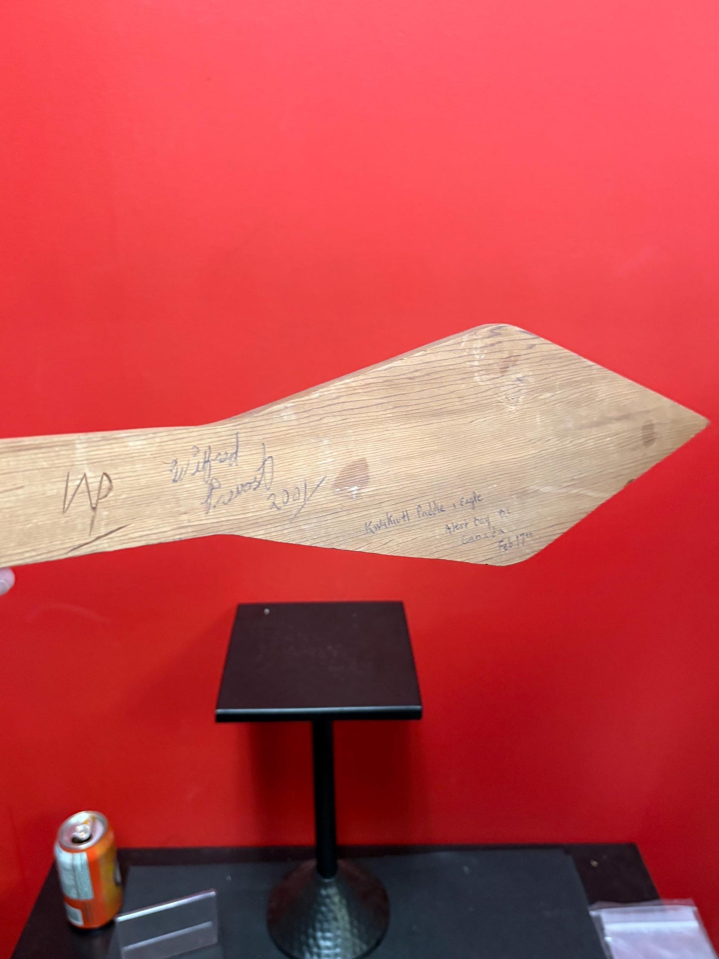 Beautiful 32 x 5 inch eagle paddle  indigenous First Nations Pacific Northwest coast  signed  great detail  needs hanger