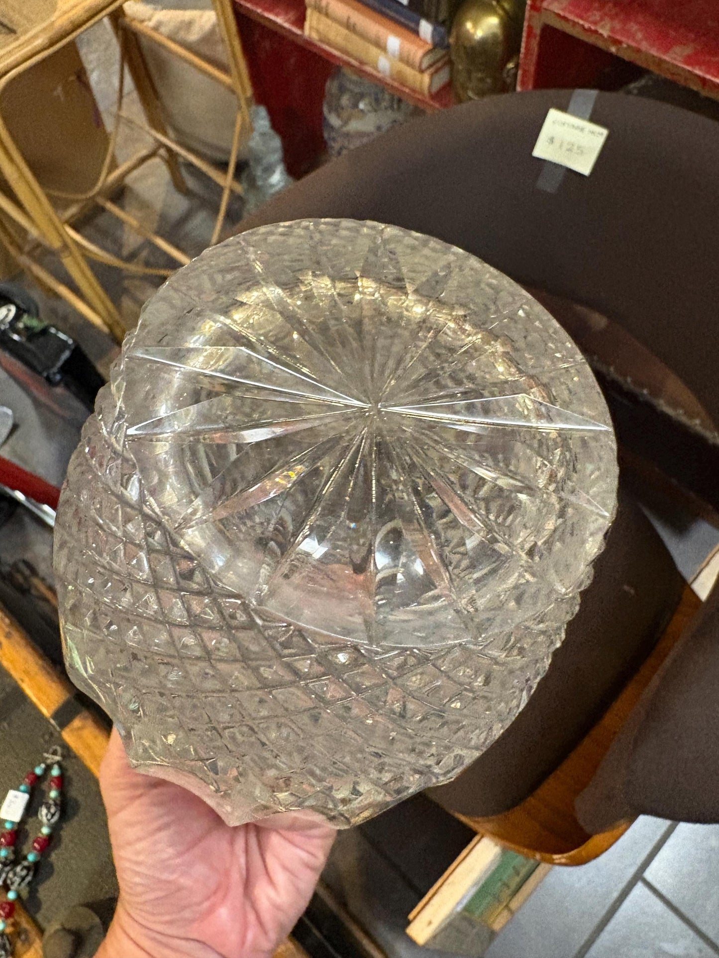 Beautiful 19 century cut crystal decanter in perfect condition  great gift and ready to use  wow price