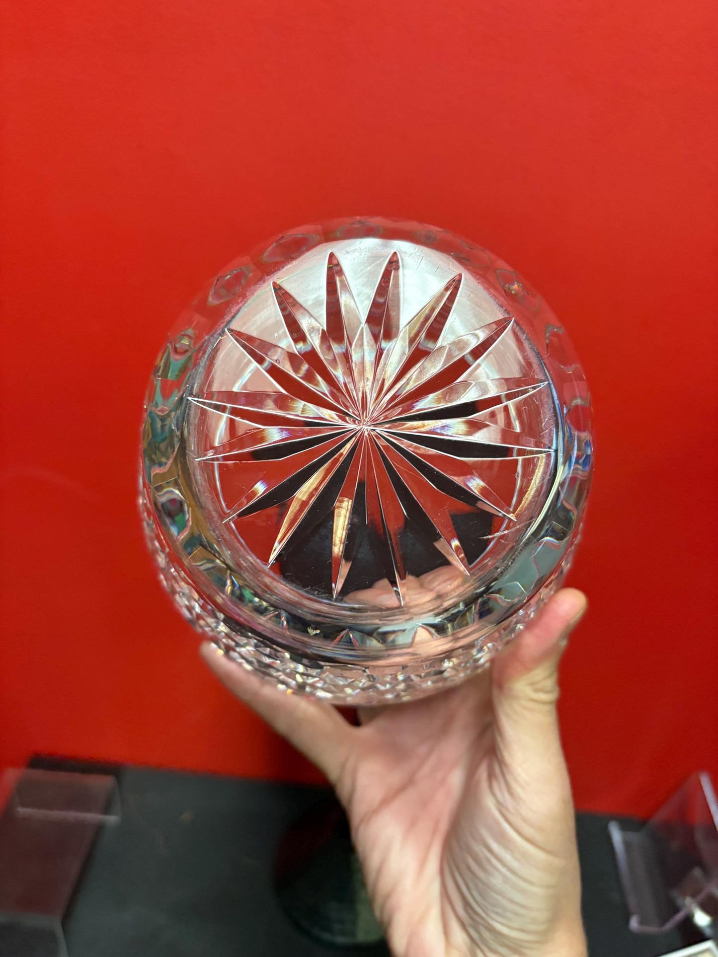 Exquisite Irish Waterford crystal ice bucket - no mark - bought from Waterford factory  pre 1950- estate piece - 6 inches tall  great valu