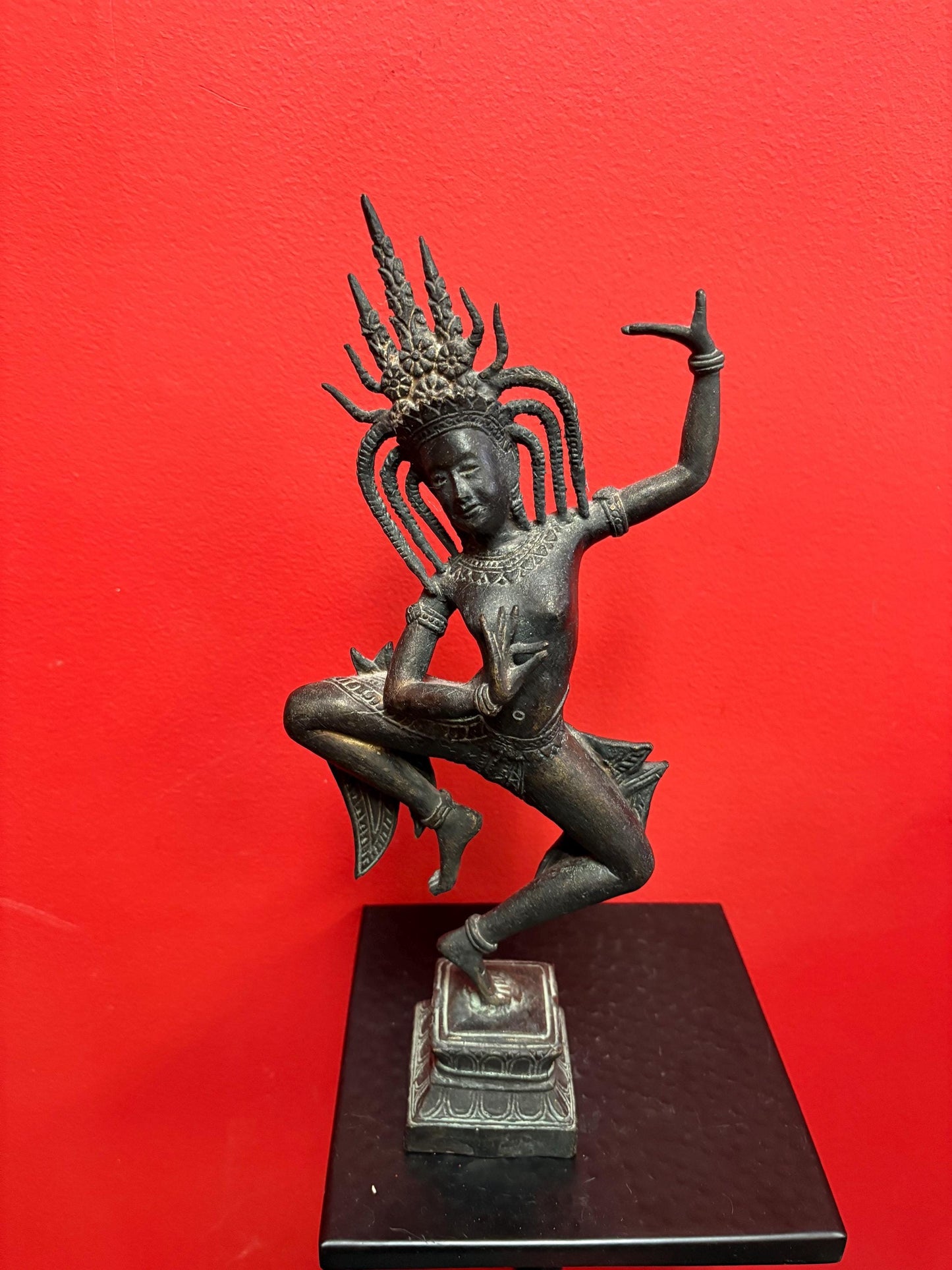 Amazing antique early 19 century 14 inch tall Indian ASPARA statue  religious iconic  great details and condition  wow