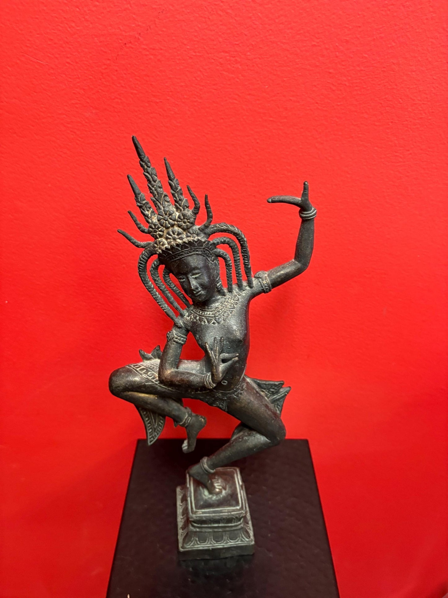 Amazing antique early 19 century 14 inch tall Indian ASPARA statue  religious iconic  great details and condition  wow