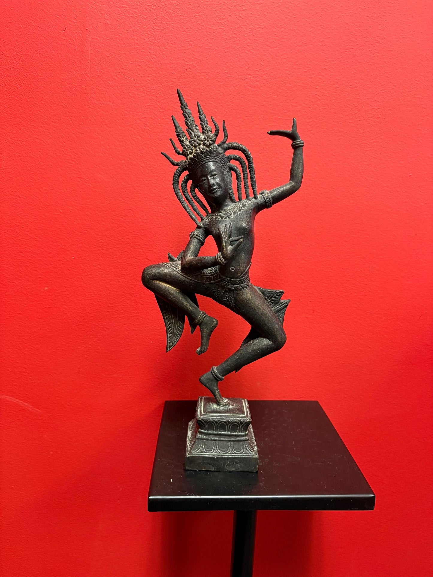 Amazing antique early 19 century 14 inch tall Indian ASPARA statue  religious iconic  great details and condition  wow