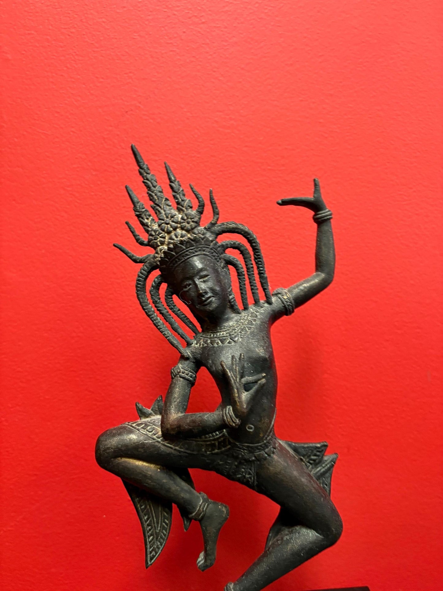 Amazing antique early 19 century 14 inch tall Indian ASPARA statue  religious iconic  great details and condition  wow