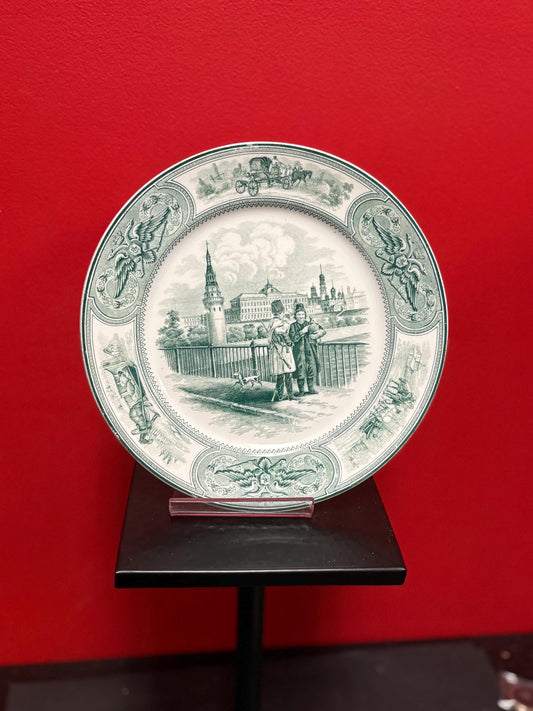 very rare 19 century Limited edition Wedgewood plate with Russian scene - possibly made for Faberge  10 inches -B