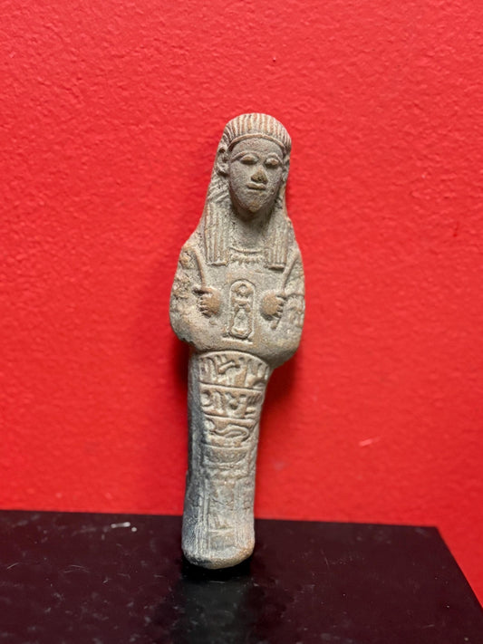 fabulous museum quality rare 6 1/2 inch Egyptian ancient terra-cotta statue with amazing detail - see description- wow