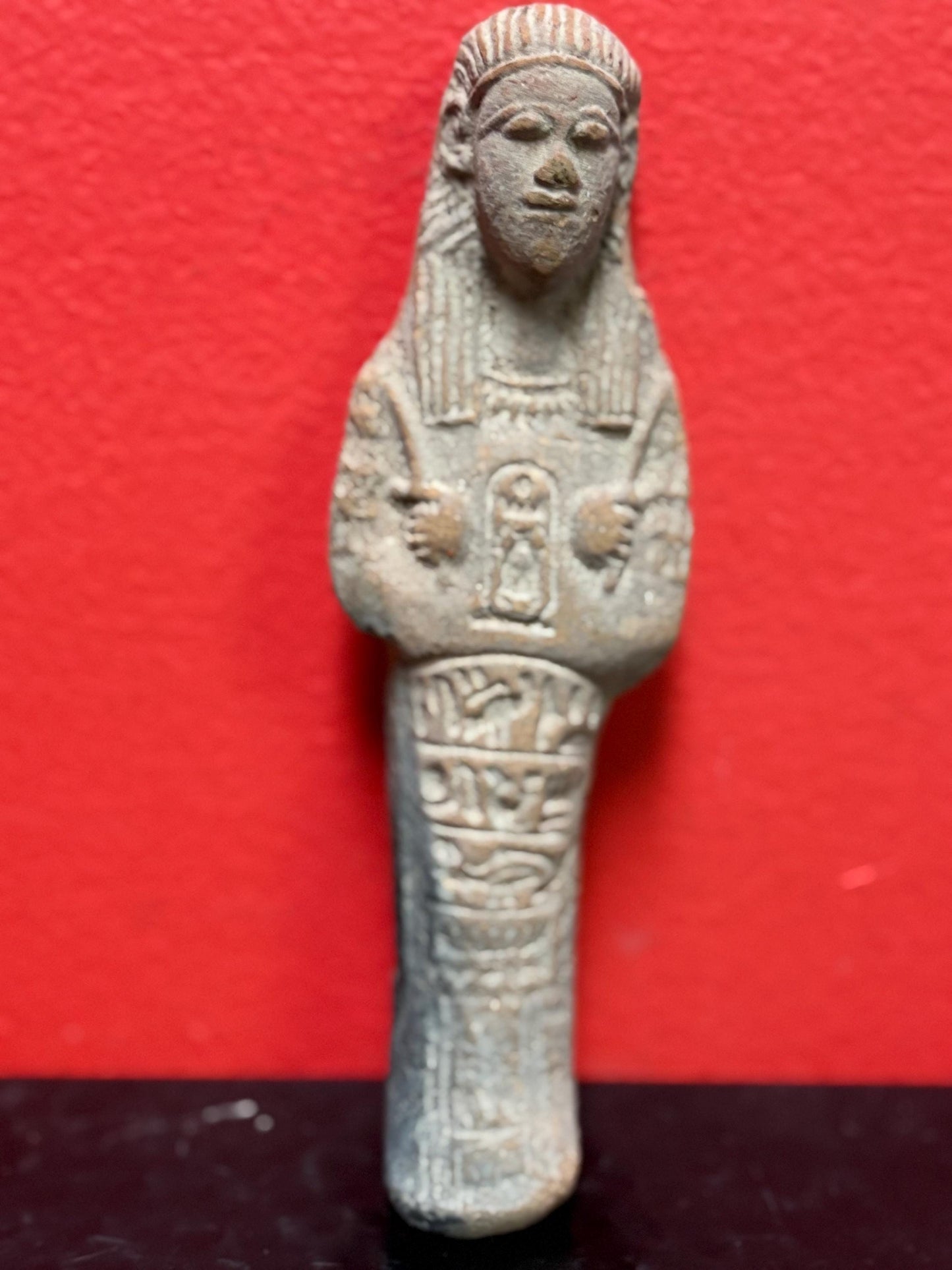 fabulous museum quality rare 6 1/2 inch Egyptian ancient terra-cotta statue with amazing detail - see description- wow