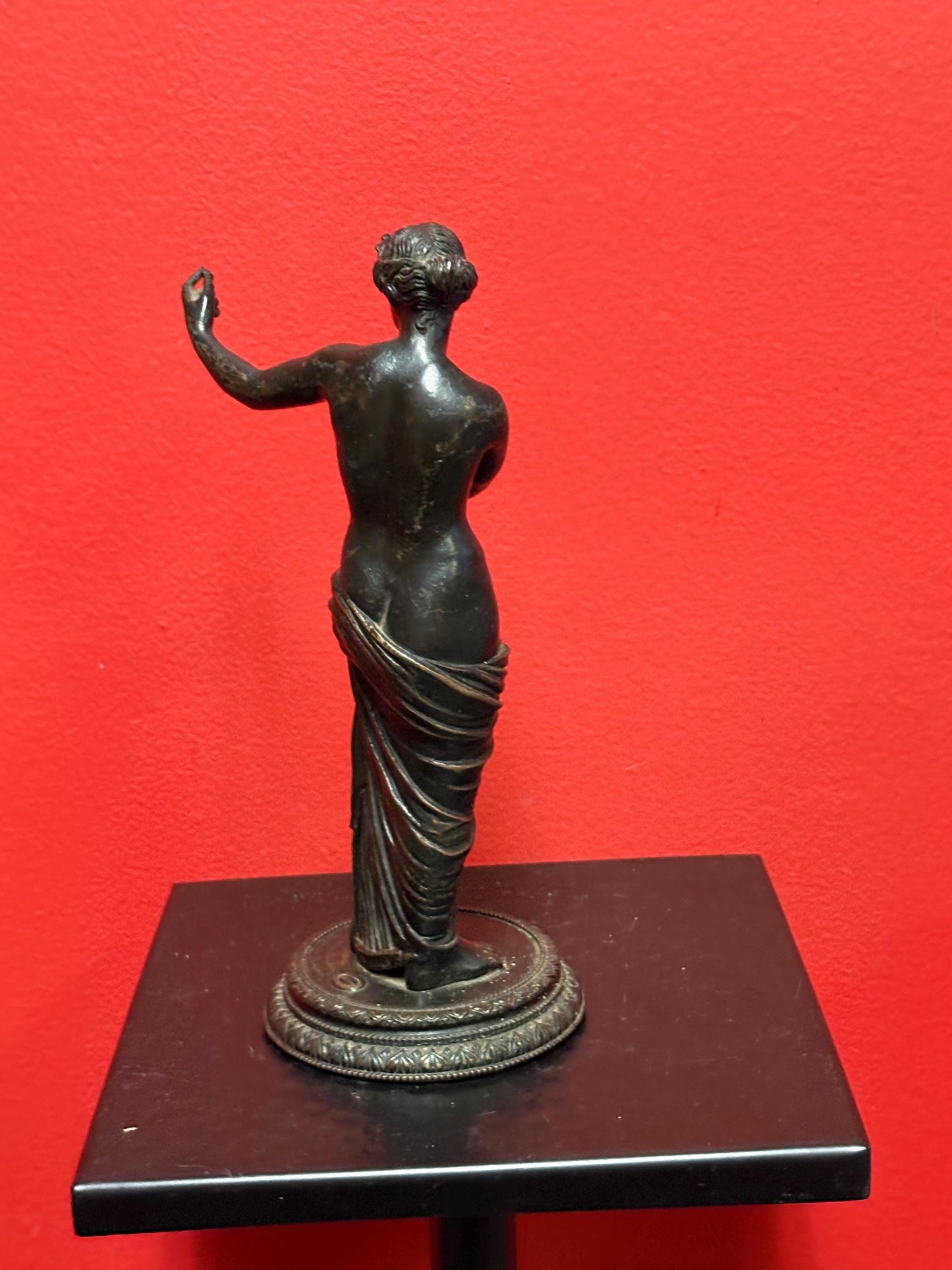 Stunning antique  bronze statue of a partially covered Lady   8.5 inches tall wonderful detail amazing gift -great patina  wow wow
