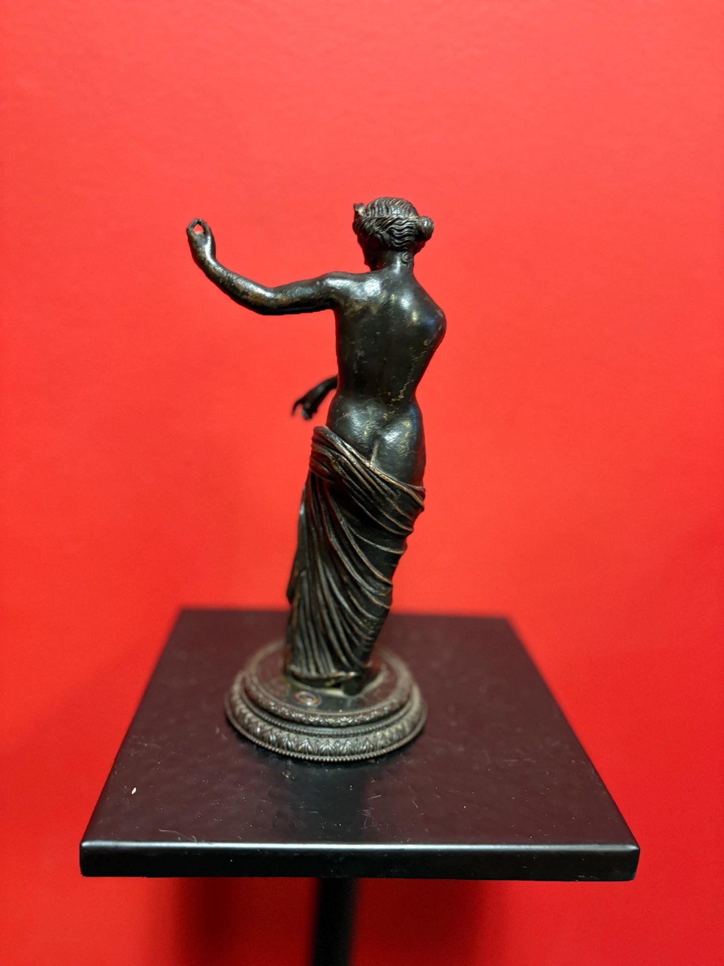 Stunning antique  bronze statue of a partially covered Lady   8.5 inches tall wonderful detail amazing gift -great patina  wow wow