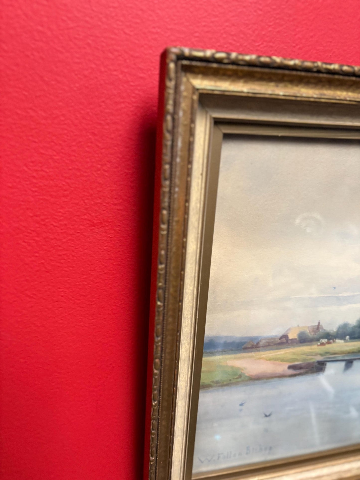 W. Follen Bishop - Stunning antique English watercolour - 20 x 15 inches - famous listed artist.  wonderful detail and great frame