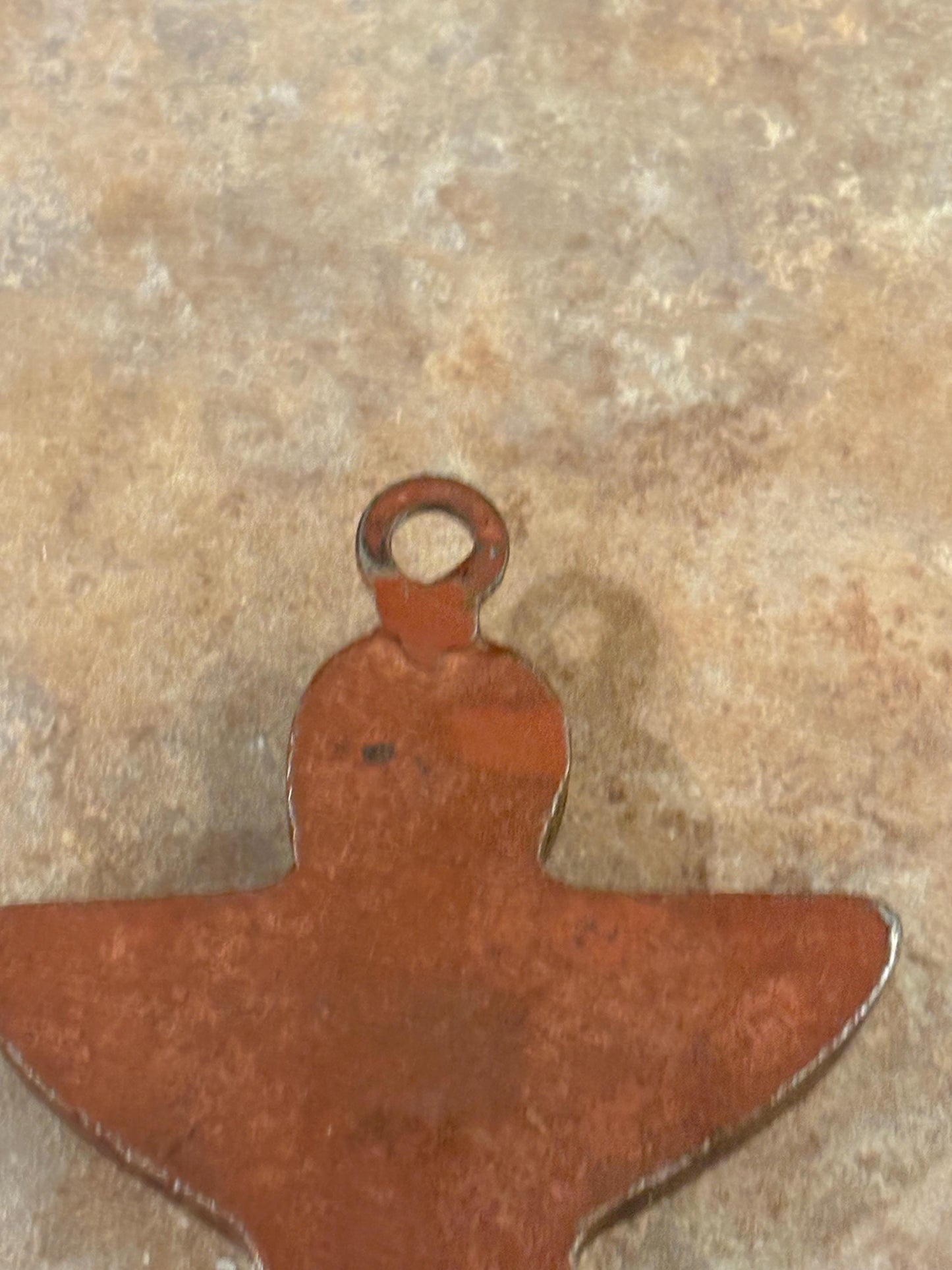 Beautiful antique 4 x 3 very heavy, bronze angel statue ready to hang   wonderful patina  wonderful Christmas gift