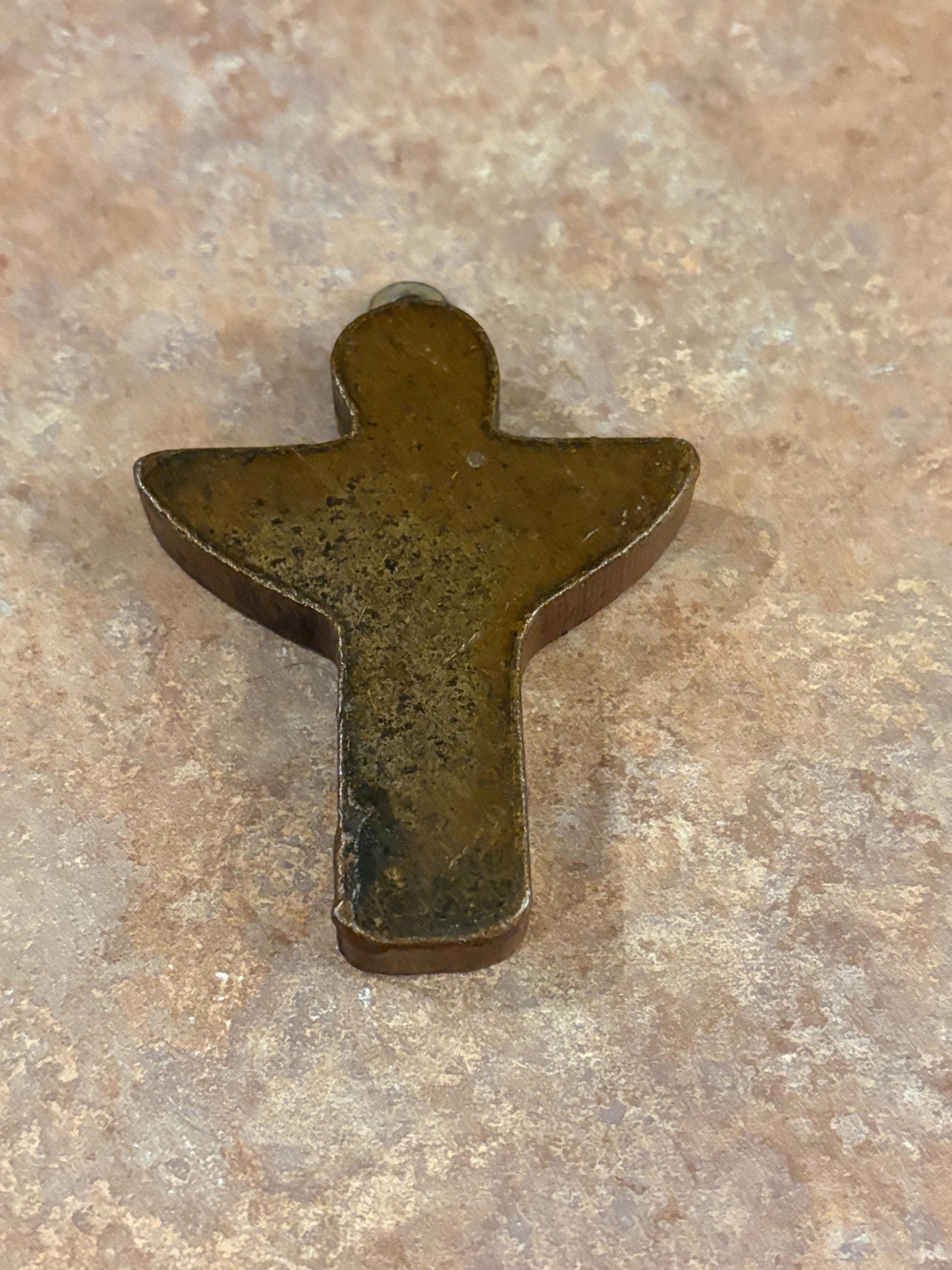 Beautiful antique 4 x 3 very heavy, bronze angel statue ready to hang   wonderful patina  wonderful Christmas gift