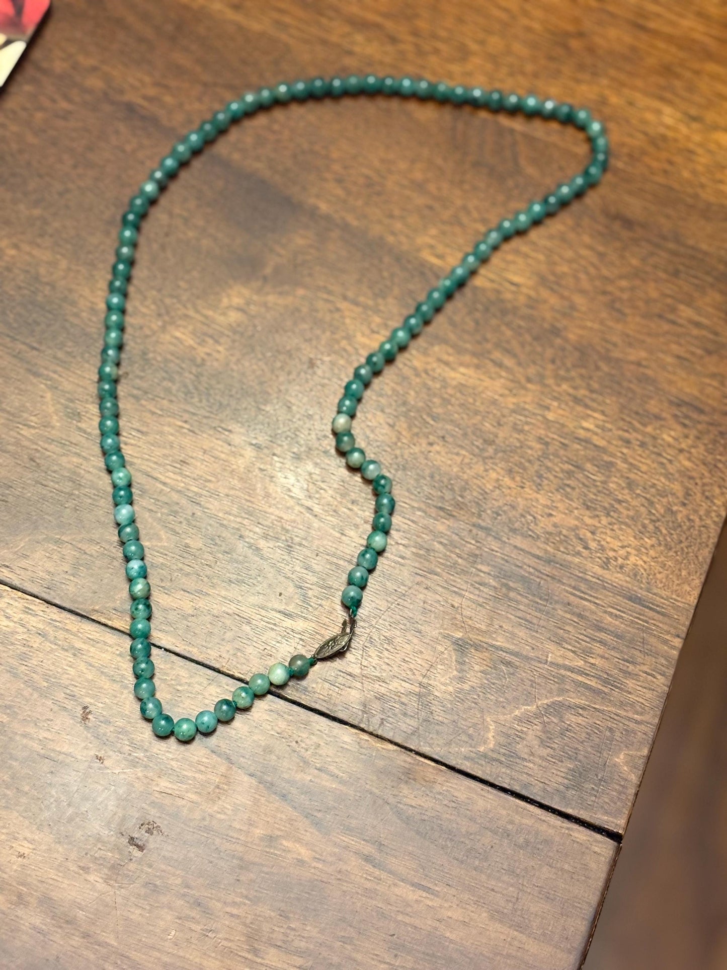 Stunning antique authentic Chinese Jade approximately 26 inch long necklace highest quality and perfect gift
