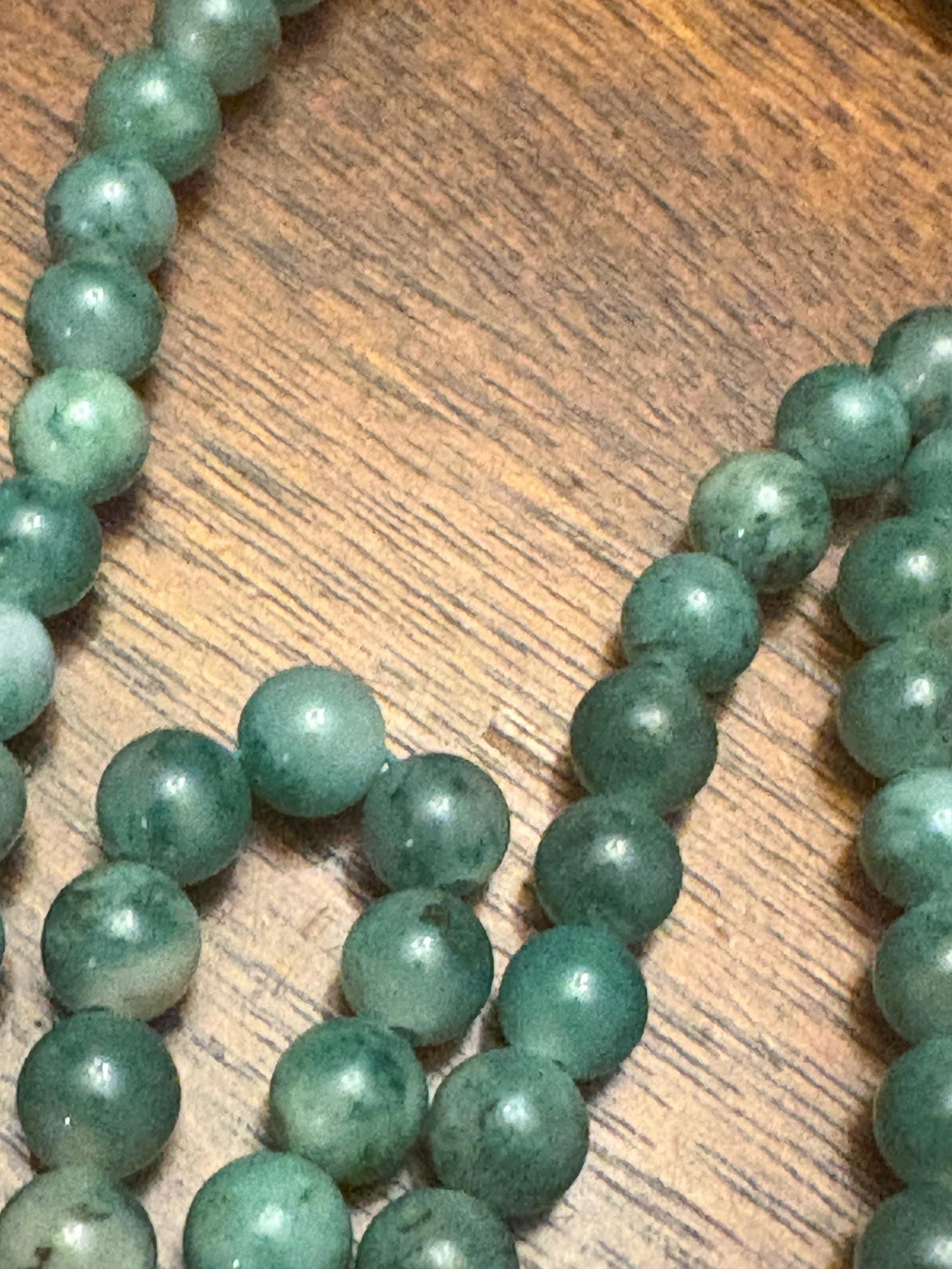 Stunning antique authentic Chinese Jade approximately 26 inch long necklace highest quality and perfect gift