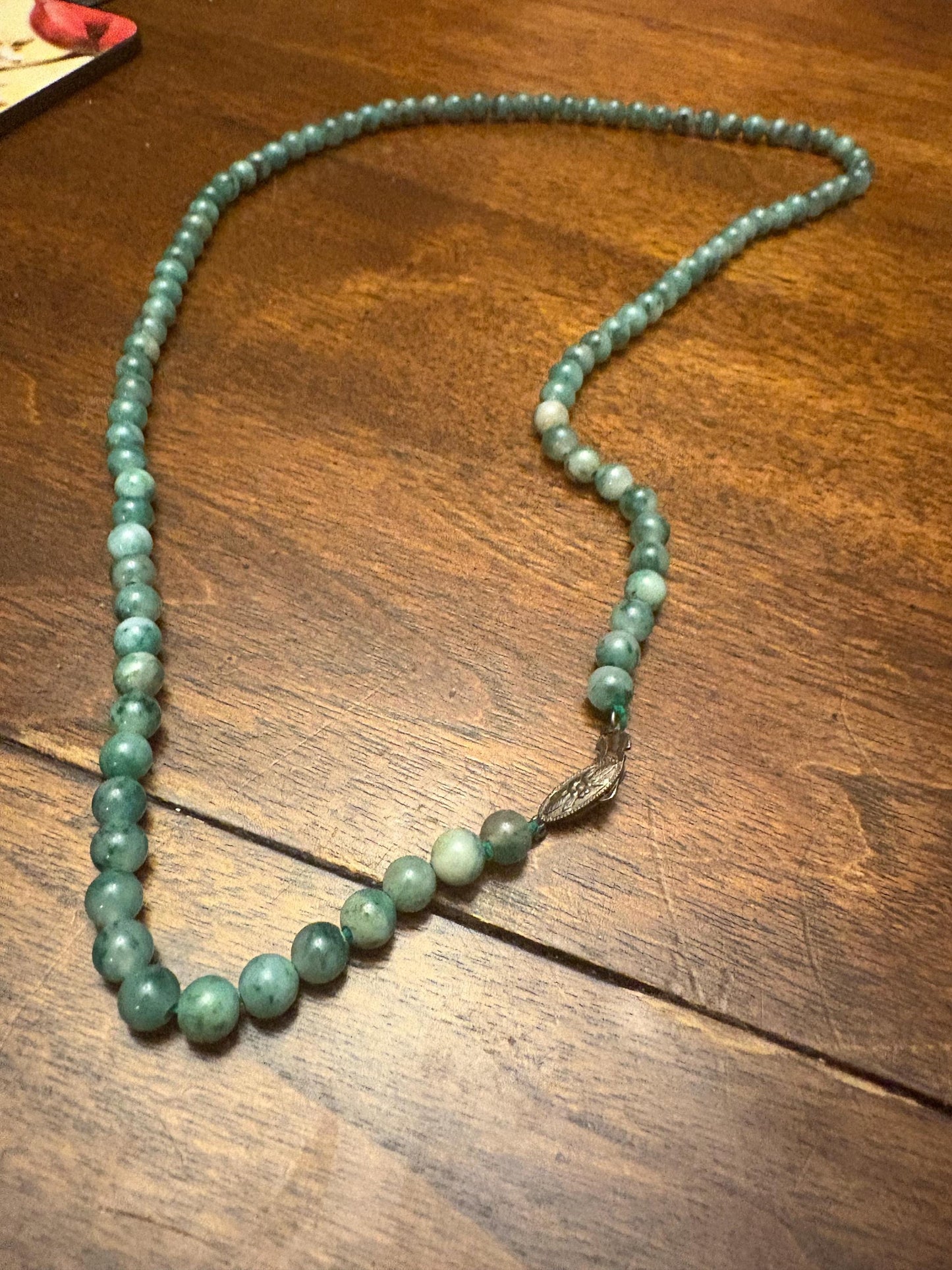 Stunning antique authentic Chinese Jade approximately 26 inch long necklace highest quality and perfect gift