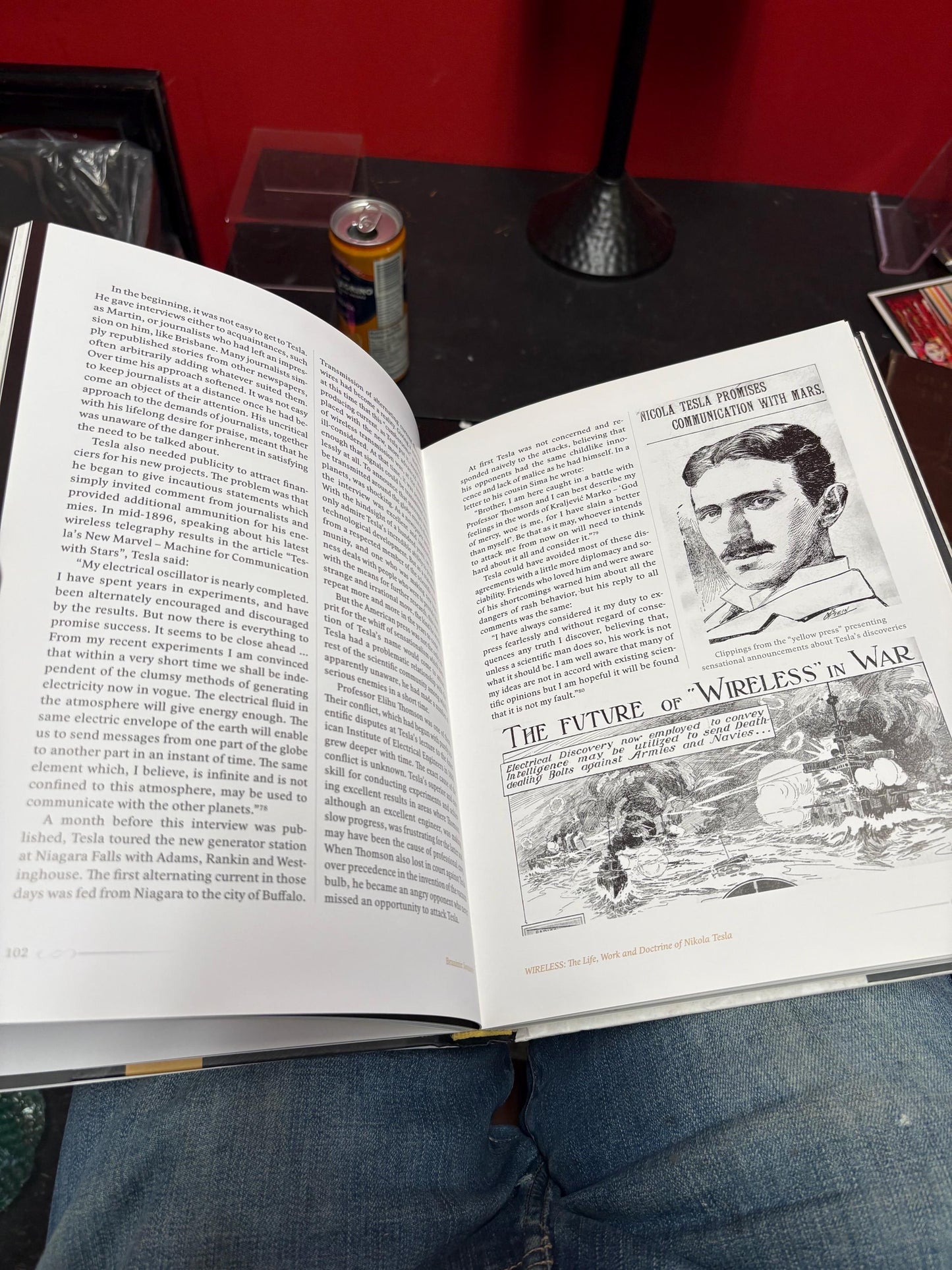 Fancy book entitled Wireless  - the life work and doctrine of NIKOLA TESLA  wonderful pictures  great reading and great gift