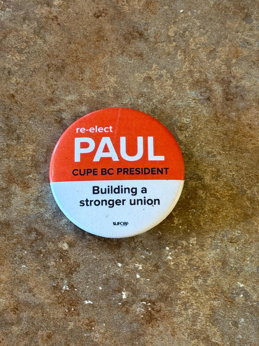rare vintage Canadian, British Columbian  union Paul Finch pin  good condition