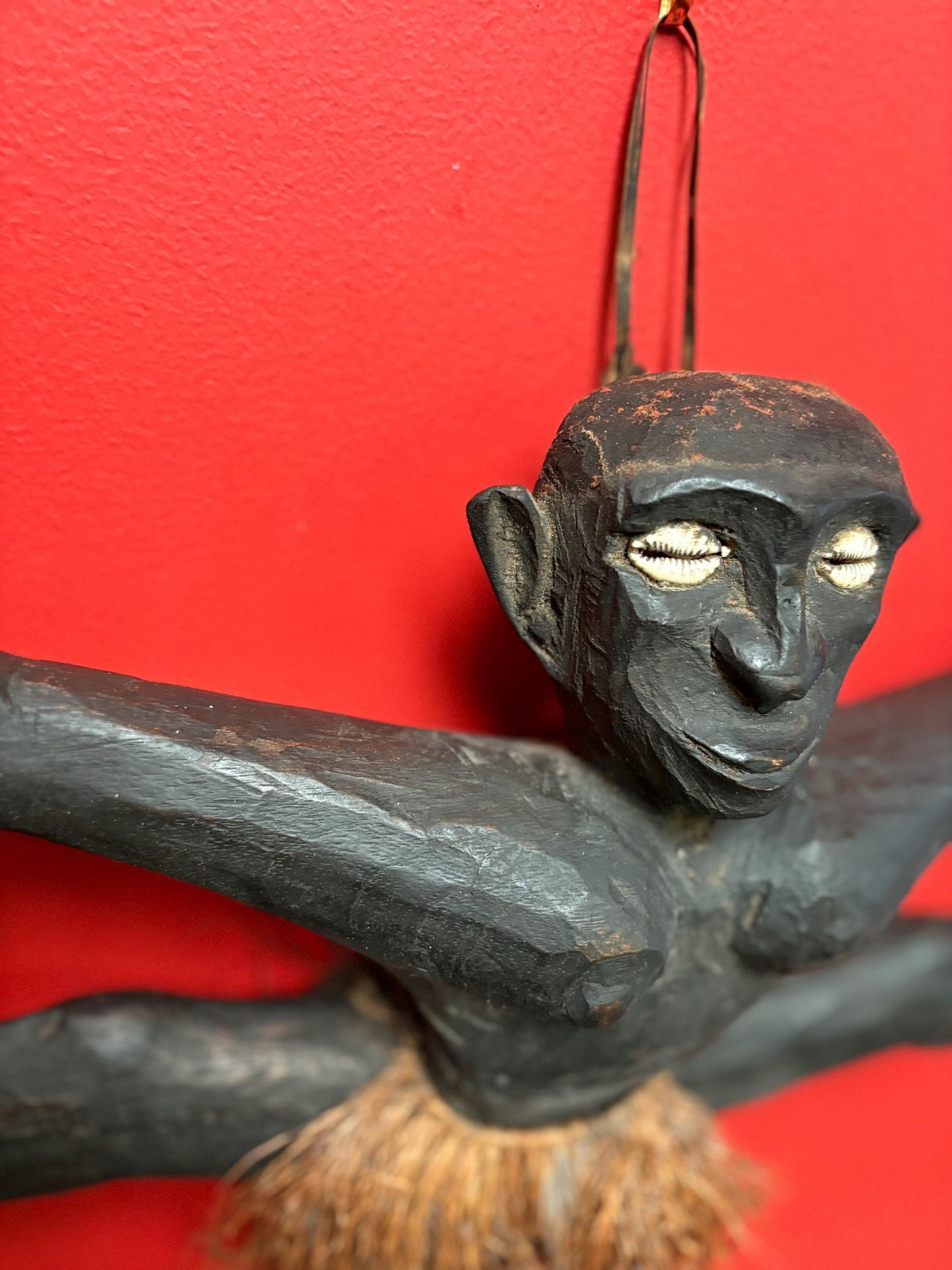 Very rare museum quality 19 century Papua New Guinea wall statue plaque   24 x 12 high  incredible detail and great condition -wow